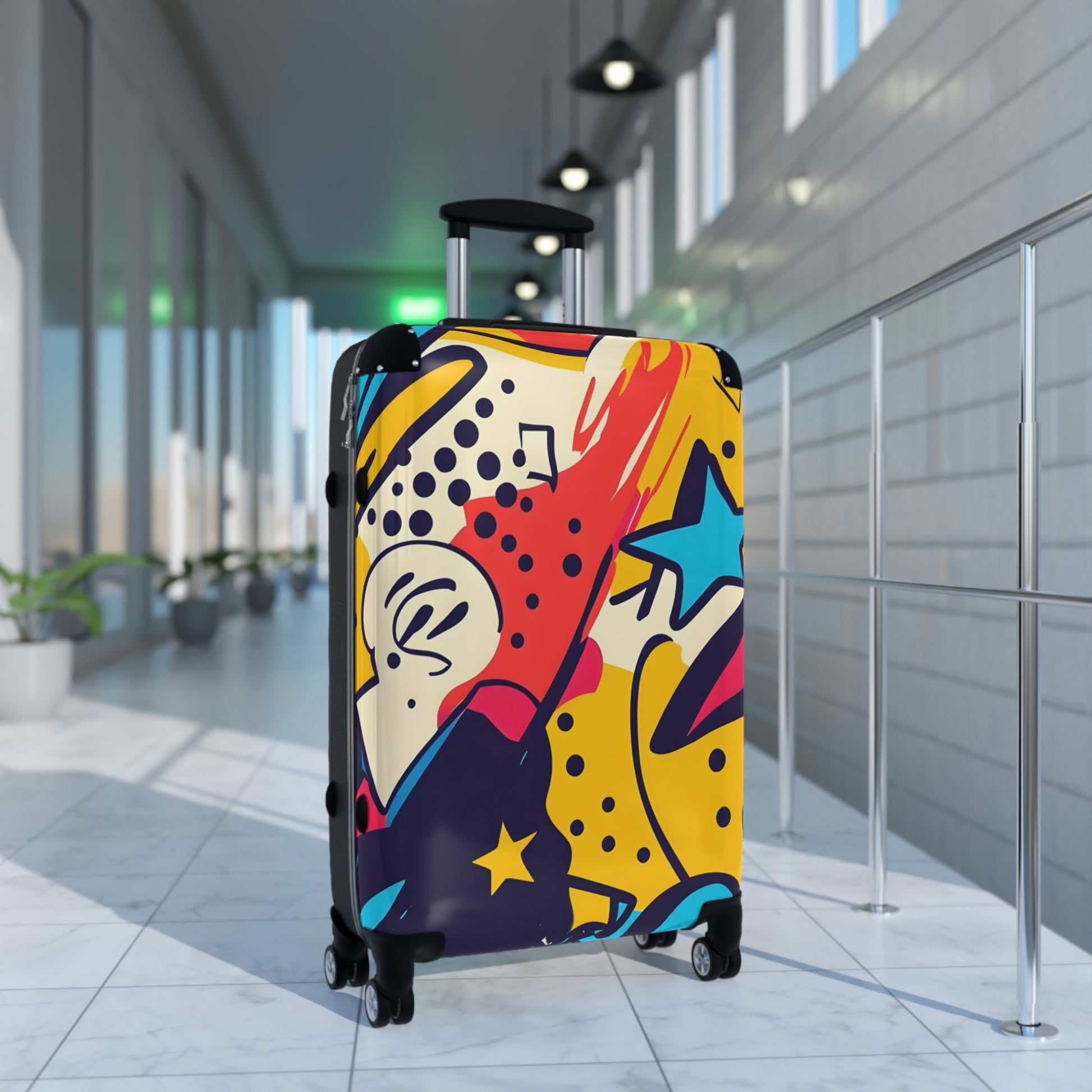 Comic x Pop Art Suitcase, Artsulli - Art is Long, Life is Short, Bags, , , , , , , 