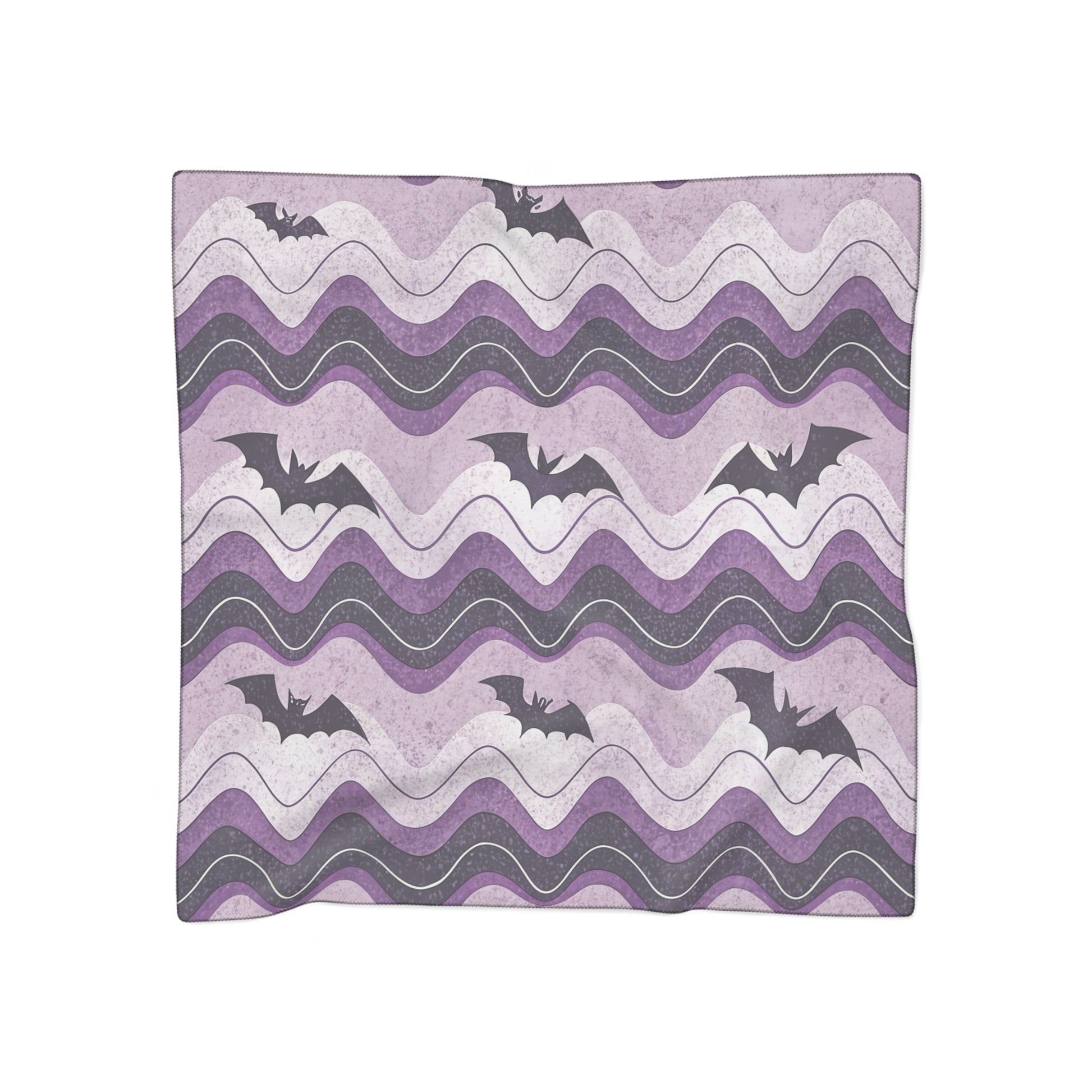 Bat Wave Poly Scarf, Artsulli - Art is Long, Life is Short, Accessories, Color, Poly chiffon, Size, 25" × 25", , , 31865515738276