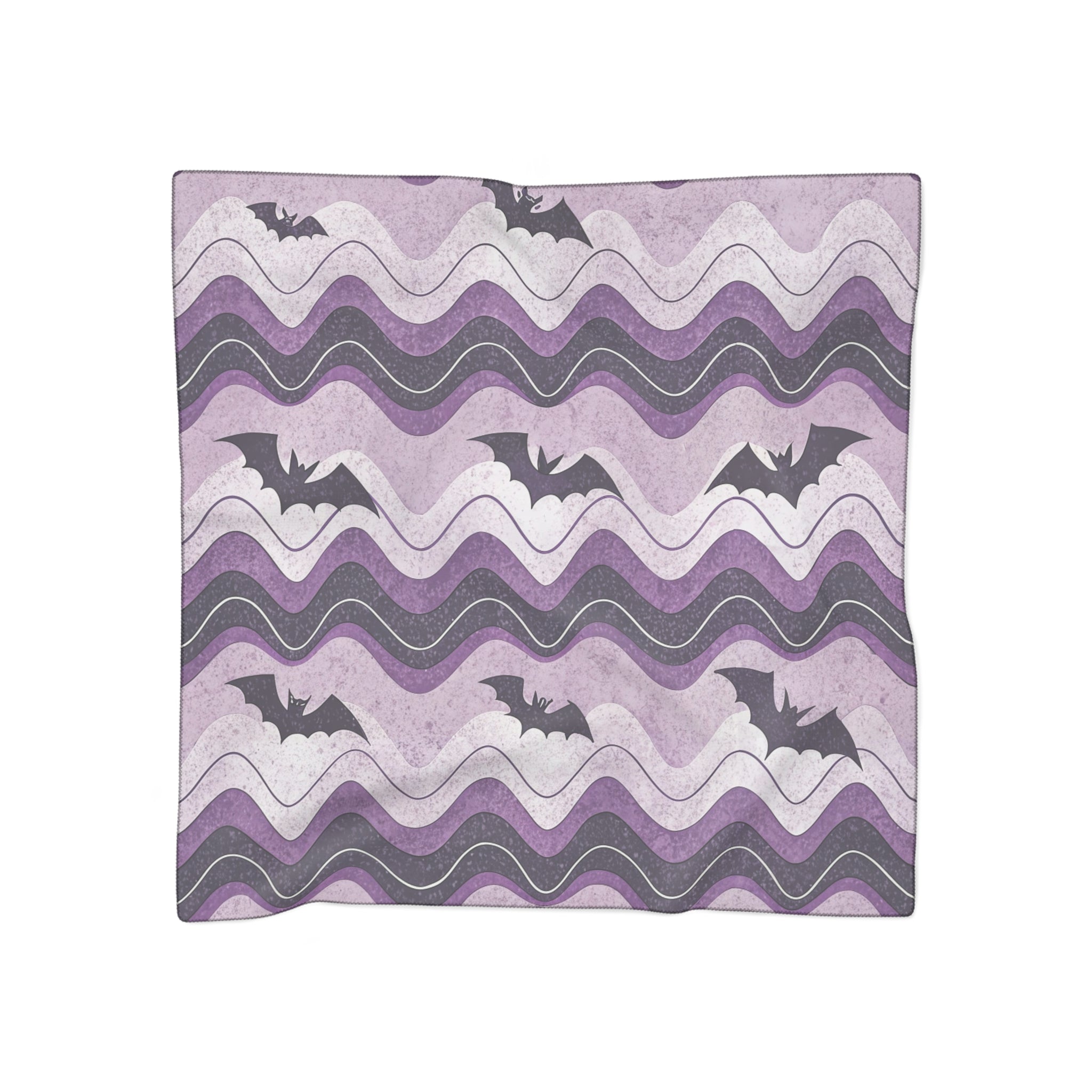 Bat Wave Poly Scarf, Artsulli - Art is Long, Life is Short, Accessories, Color, Poly chiffon, Size, 25" × 25", , , 31865515738276
