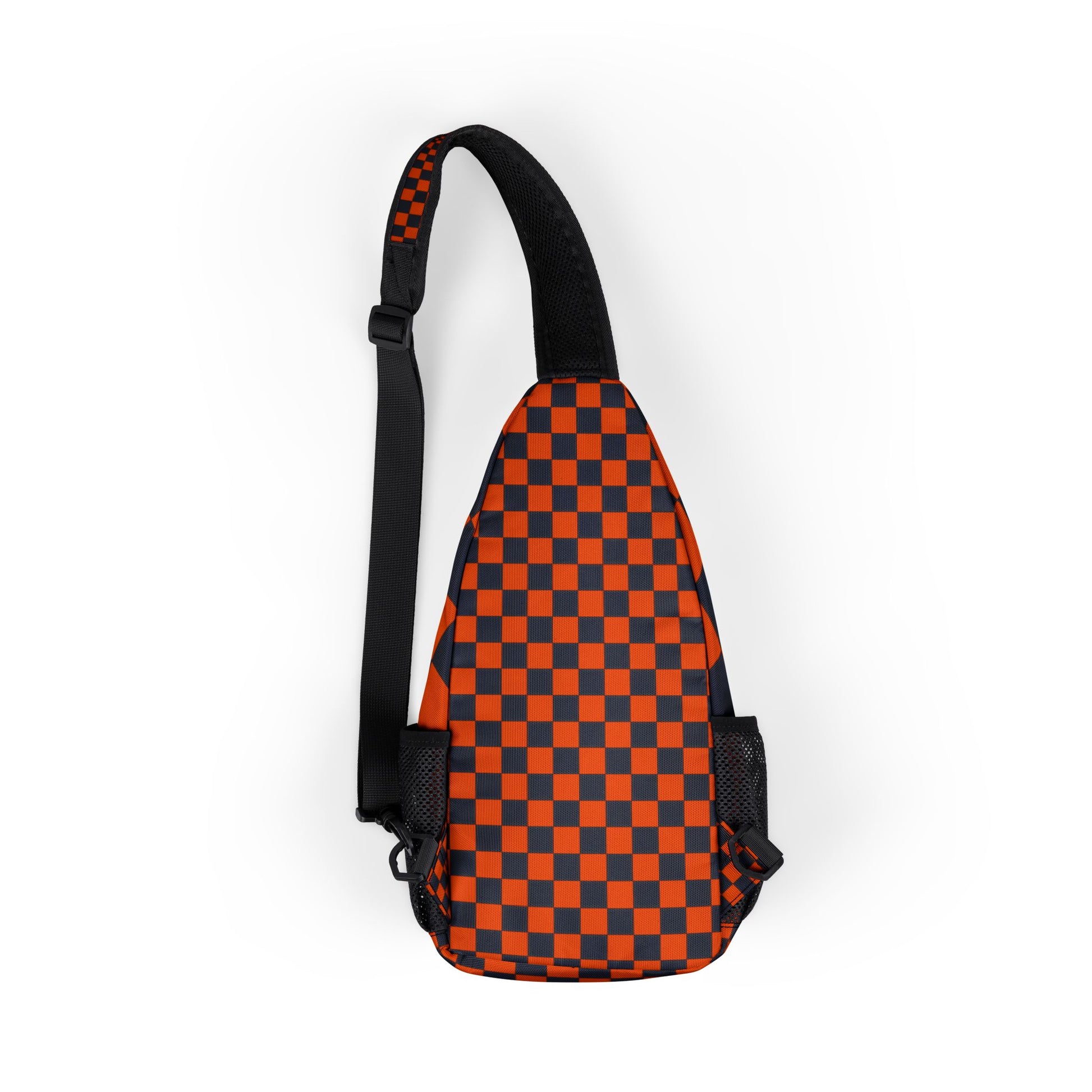 Checkerboard Ref and Black Chest Bag (AOP), Artsulli - Art is Long, Life is Short, Bags, , , , , , , 