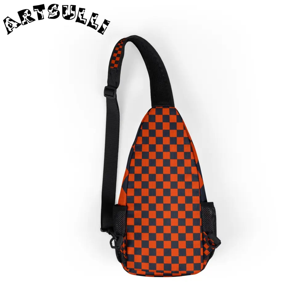 JAKKOUTTHEBXX Checkerboard Ref and Black Chest Bag (AOP)