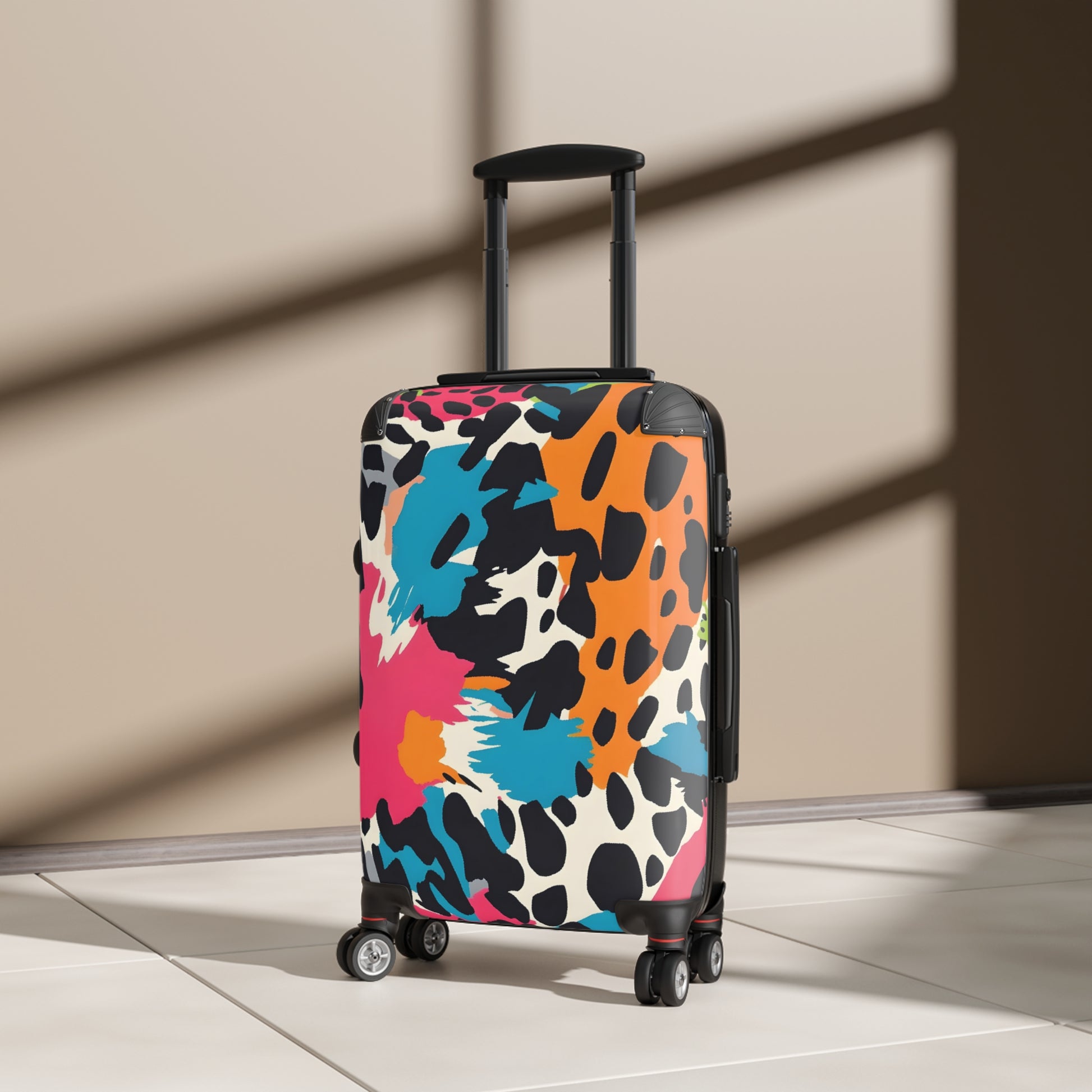 Wild Brush Strokes x Animal Print Multi-Color Suitcase, Artsulli - Art is Long, Life is Short, Bags, , , , , , , 