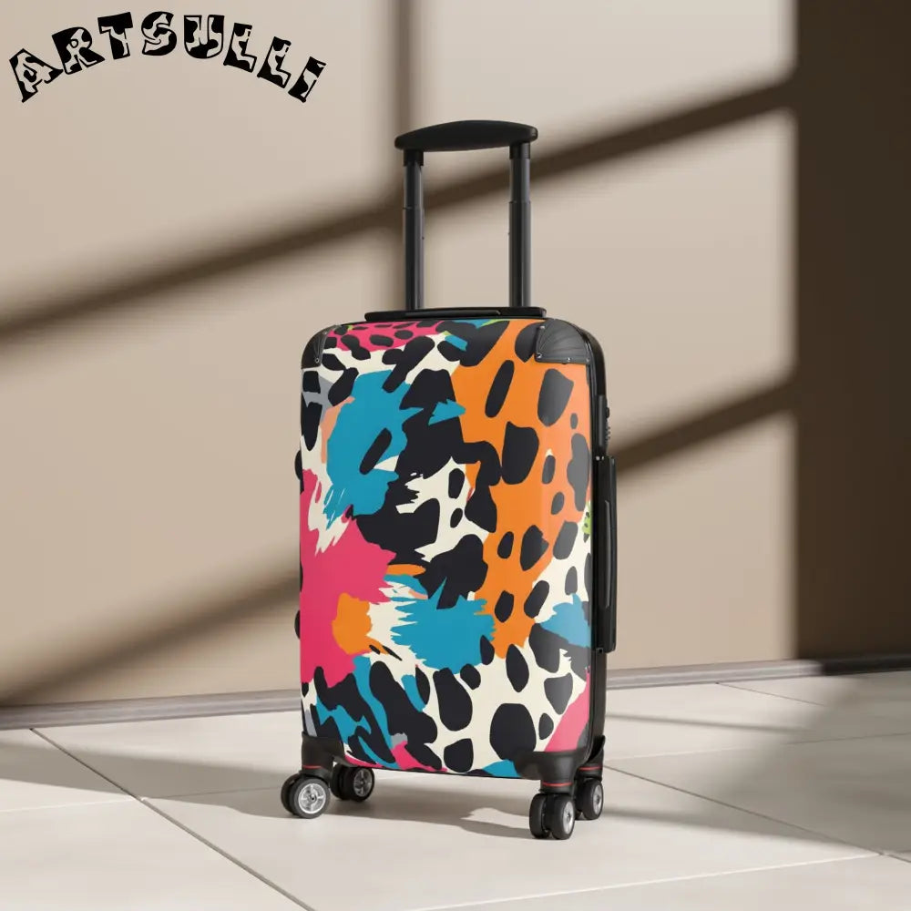 JAKKOUTTHEBXX Wild Brush Strokes x Animal Print Multi-Color Suitcase