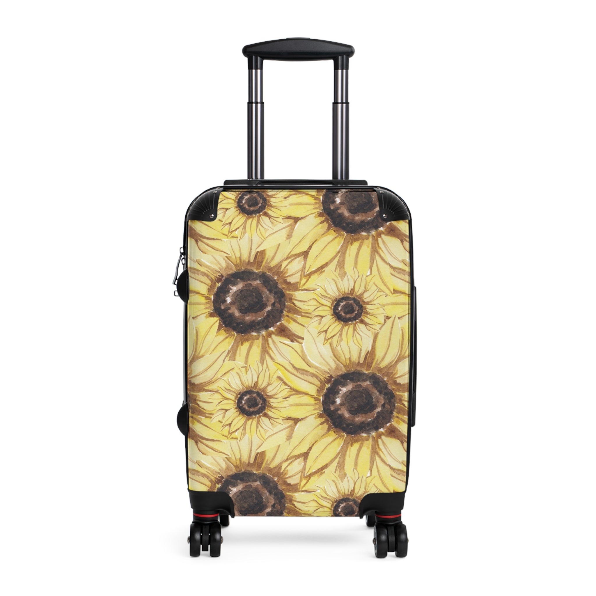 Retro Anime Sunflower Suitcase, Artsulli - Art is Long, Life is Short, Bags, Size, Small, Color, Black, , , 33204235307521407001
