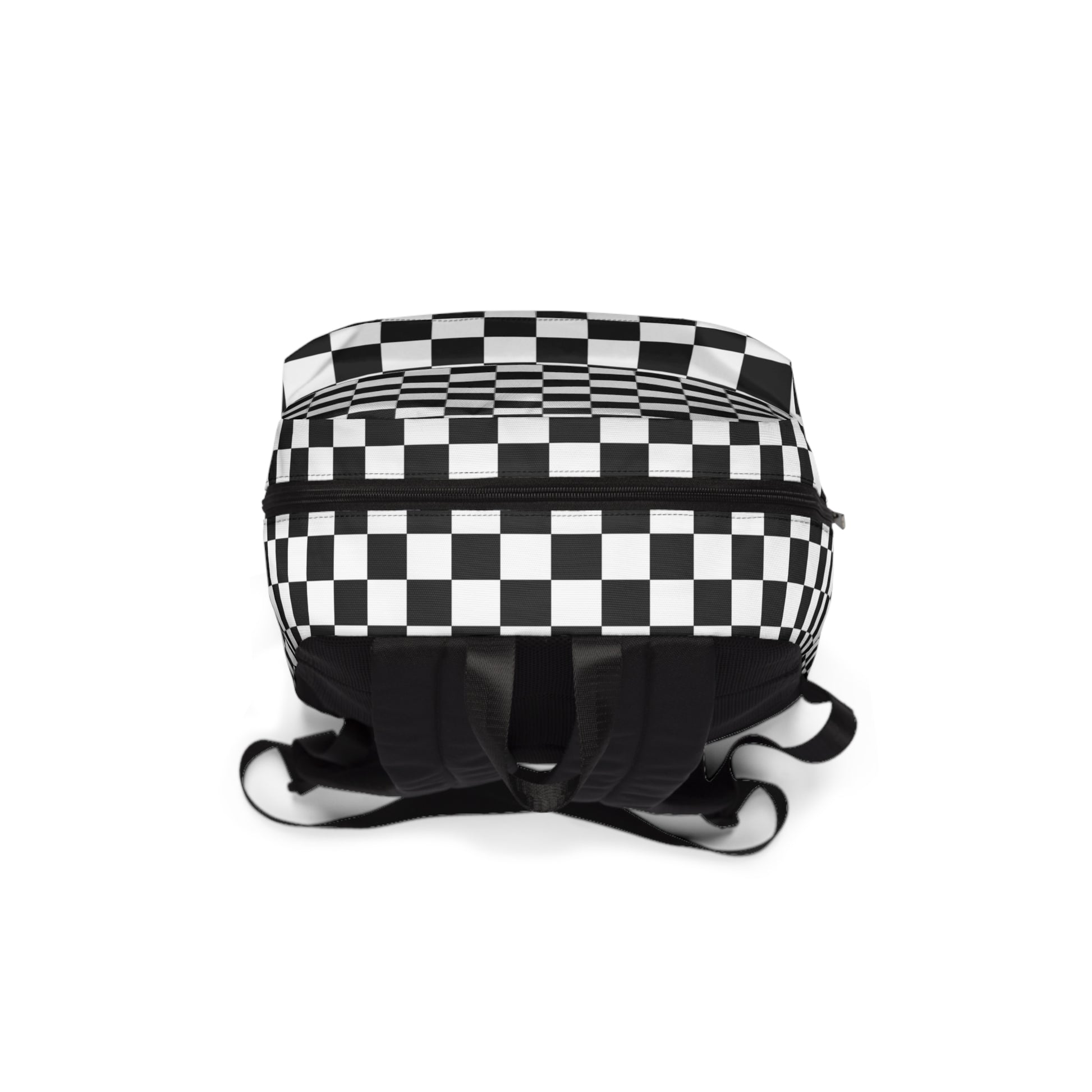 Checkerboard White and Black Unisex Classic Backpack, Artsulli - Art is Long, Life is Short, Bags, , , , , , , 