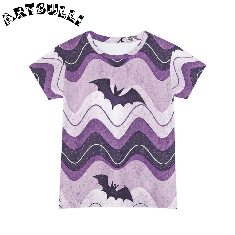 JAKKOUTTHEBXX Bat Wave Women’s Short Sleeve Shirt (AOP)