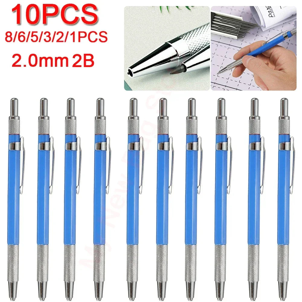 Buy The Best By Artsulli - Art is Long Life Short - 1-10PCS 2mm Automatic Mechanical Pencil Draughting Drafting 2B Lead Holder Office