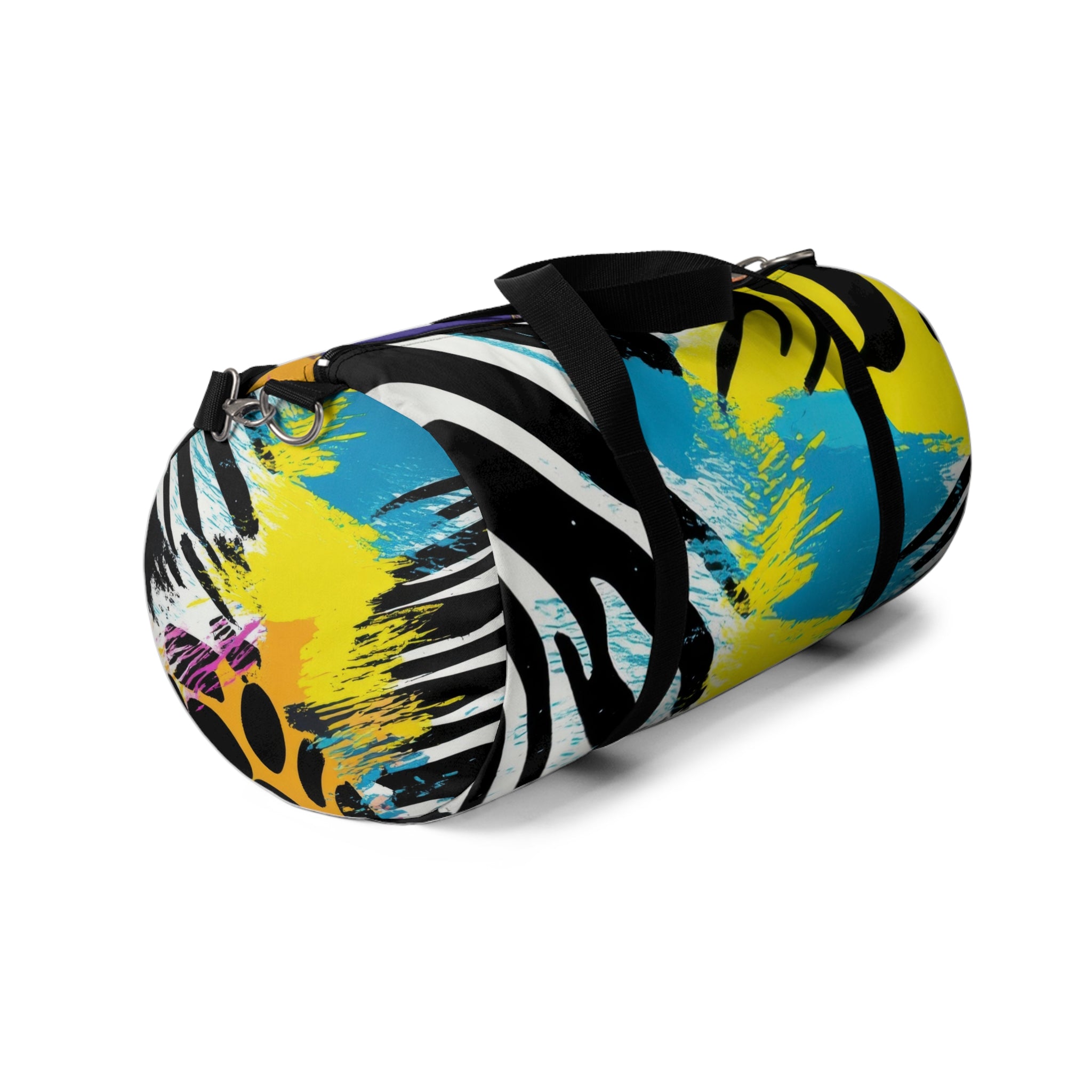 Zebra Stripes x Leapord Print x Paint Splatter Multi-Color Duffel Bag, Artsulli - Art is Long, Life is Short, Bags, , , , , , , 