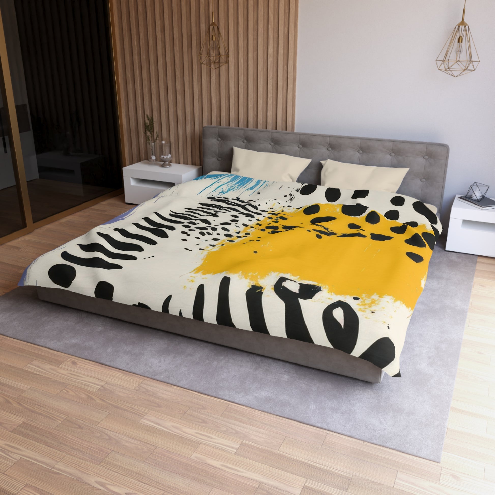 Rae Zebra Rhapsody Microfiber Duvet Cover, Artsulli - Art is Long, Life is Short, Home Decor, , , , , , , 