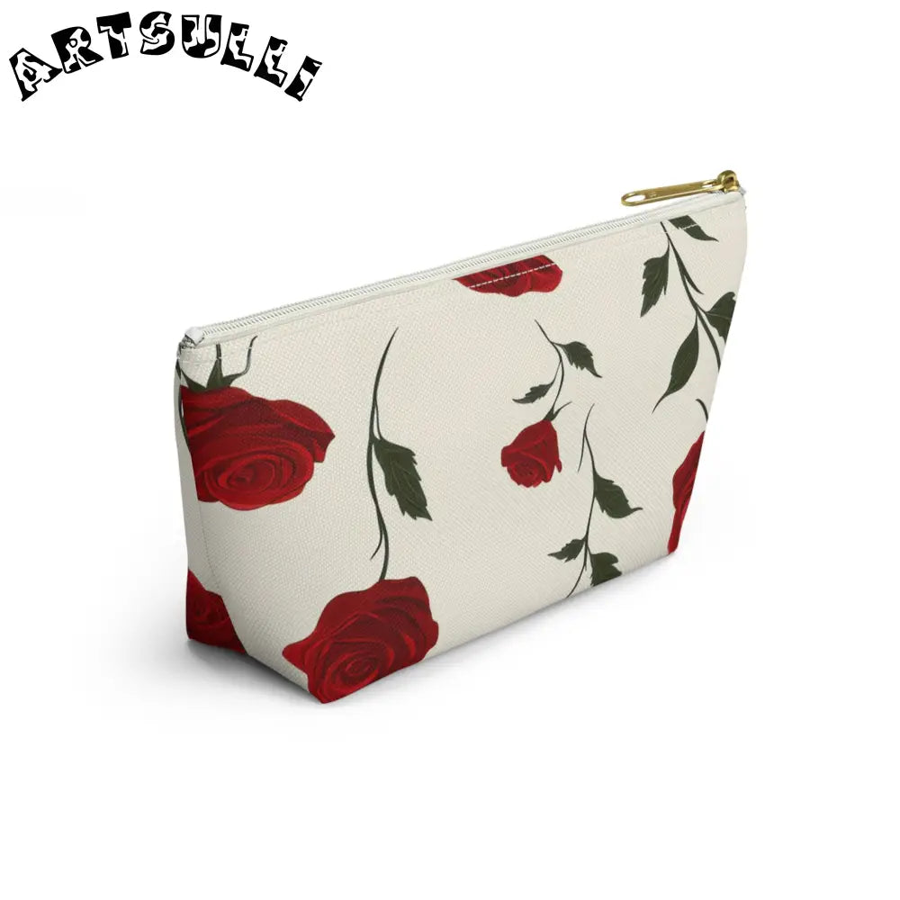 JAKKOUTTHEBXX Red Roses Accessory Pouch w T-bottom JAKKOUTTHEBXX