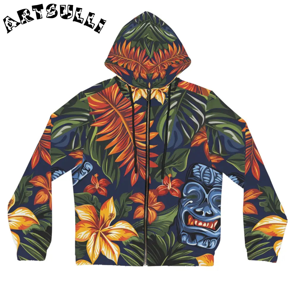 JAKKOUTTHEBXX Tropical Print Women’s Zip Hoodie 2025
