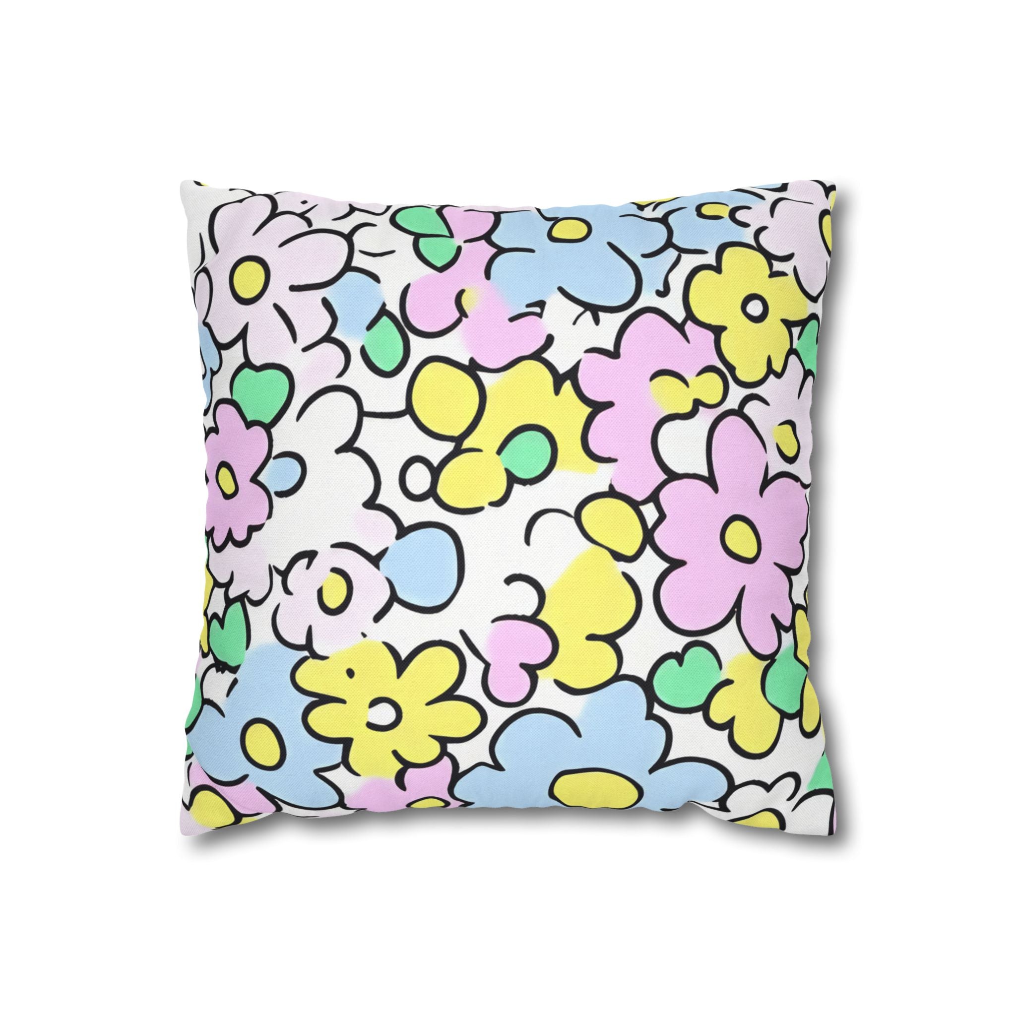 Spun Polyester Square Pillowcase