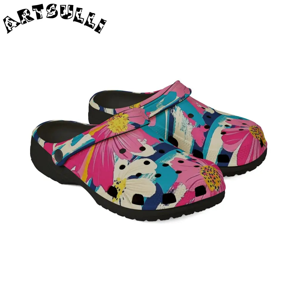 JAKKOUTTHEBXX Dayglo Floral Stripes Multi-Color EVA Foam Rubber