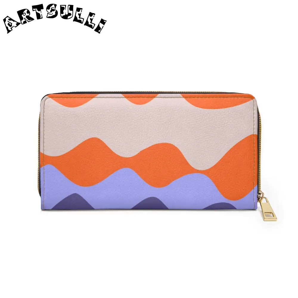 JAKKOUTTHEBXX Waves Red and Blue Zipper Wallet JAKKOUTTHEBXX