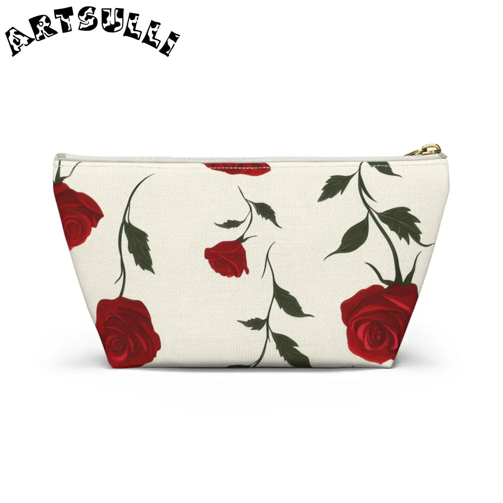 JAKKOUTTHEBXX Red Roses Accessory Pouch w T-bottom JAKKOUTTHEBXX