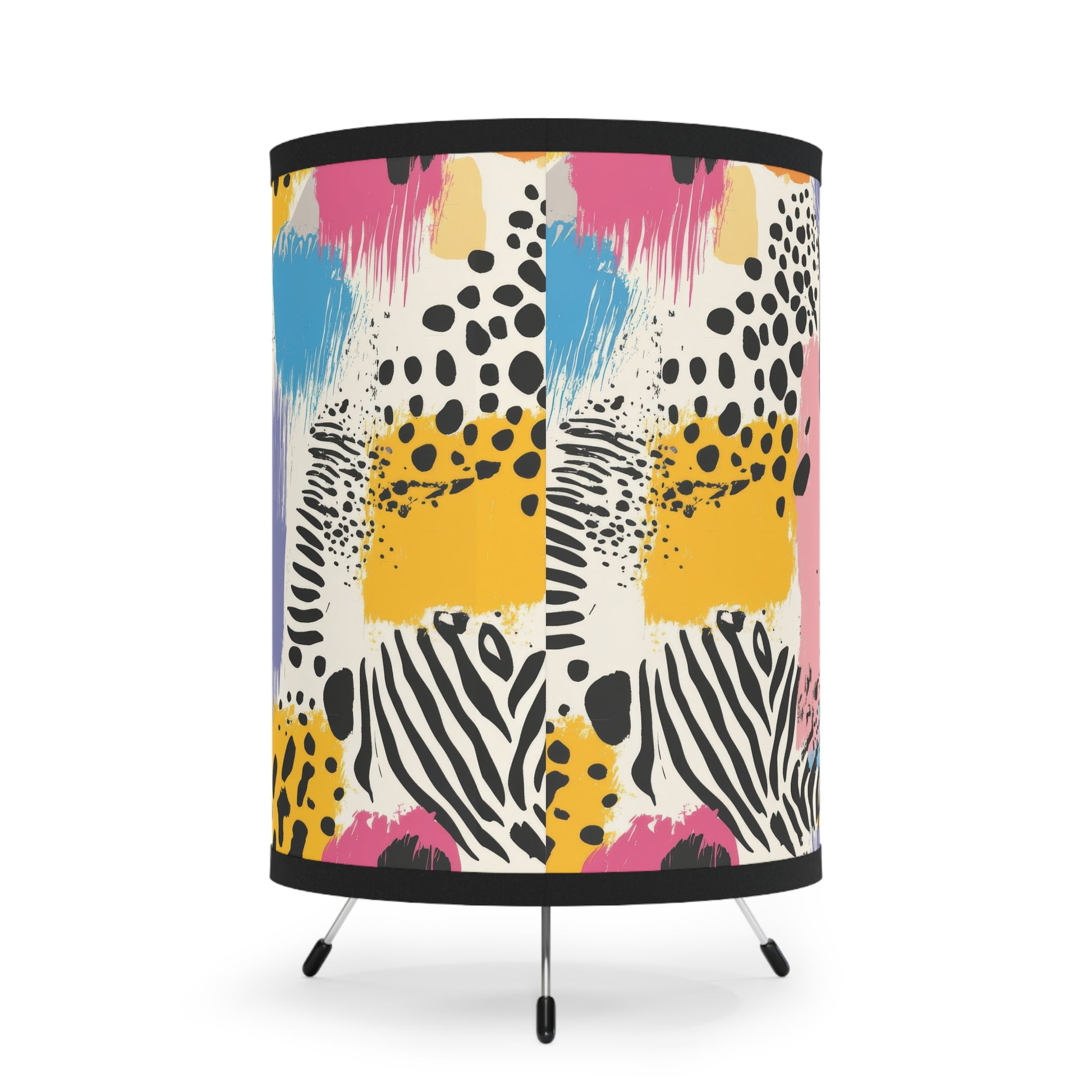 Rae Zebra Rhapsody II Tripod Lamp with High-Res Printed Shade, US\CA plug, Artsulli - Art is Long, Life is Short, Home Decor, , , , , , , 