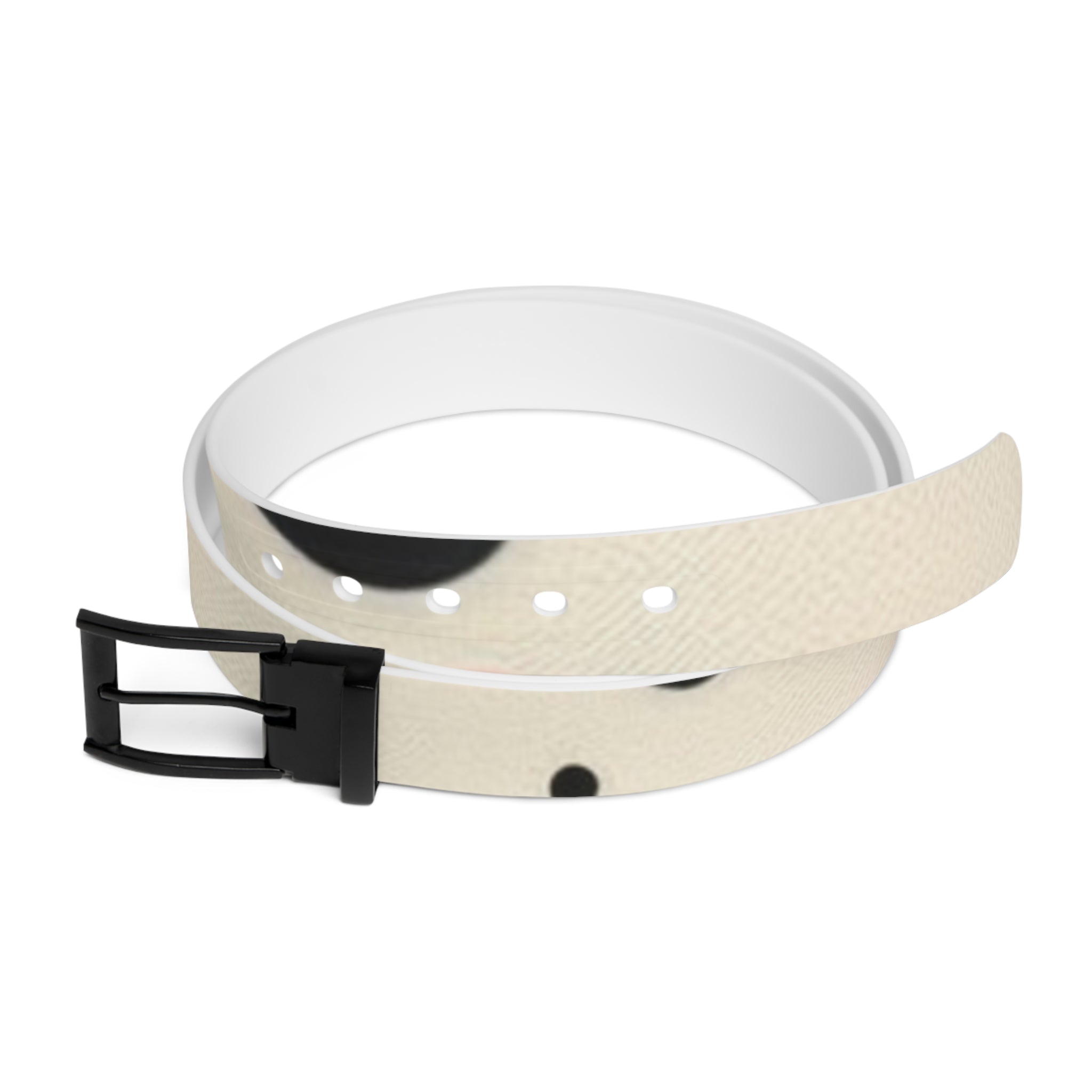 Organic Cow Print Cream and Pink Belt, Artsulli - Art is Long, Life is Short, Accessories, Material, Black Metal, Size, 50'', , , 84803288751383