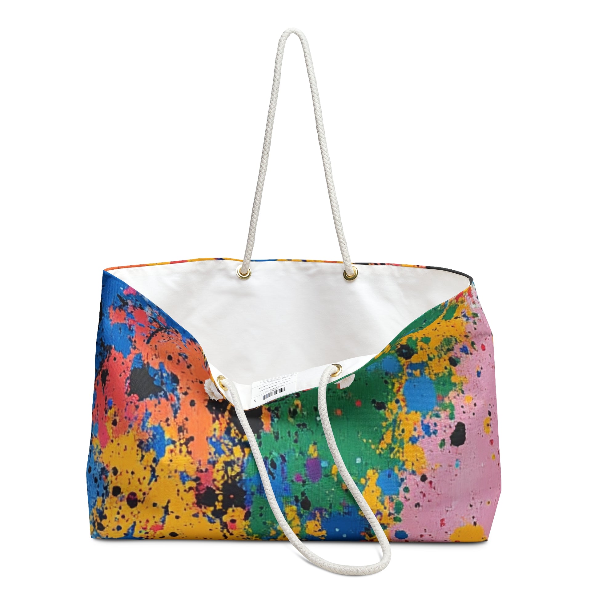The Colors Of Paint Splatter Weekender Bag, Artsulli - Art is Long, Life is Short, Bags, , , , , , , 