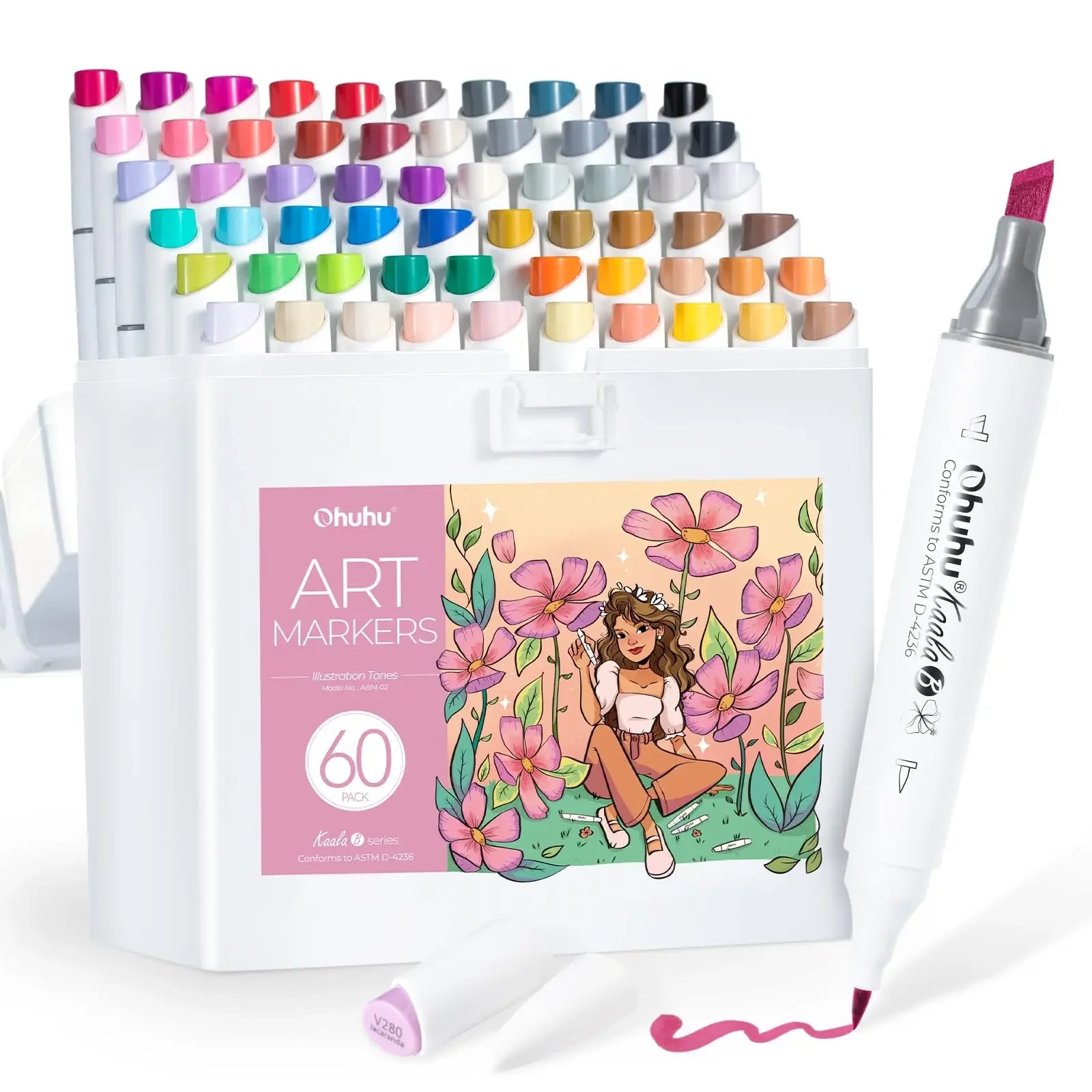 Buy The Best By Artsulli - Art is Long Life Short - Ohuhu Kaala Marker Pen Set Color Markers Alcohol Refillable Dual Tips Sketching Drawing