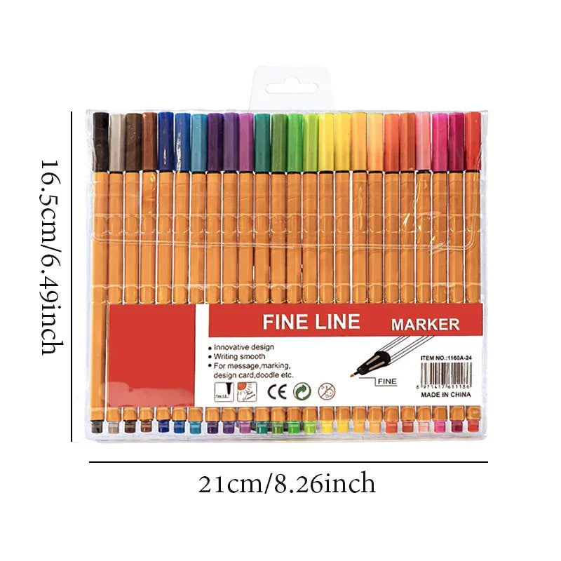 Buy The Best By Artsulli - Art is Long Life Short - 10 color/18 color/24 Color Fine Line Pen Set Waterproof Marking Essential For Students