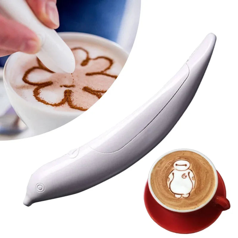 Latte Milk Art Pen Electrical Coffee Pen for Coffee Cake Decoration Pen To Draw in Coffee Barista Tools Bar Supplie