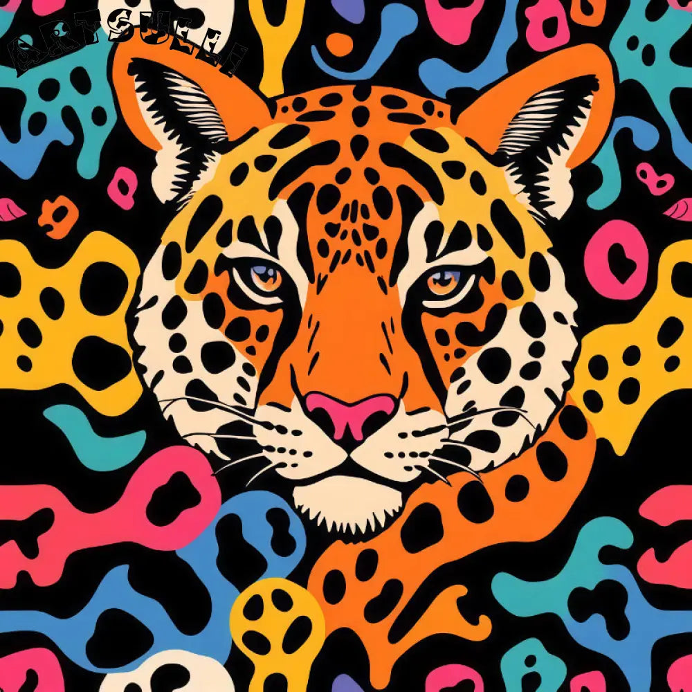Artsy x Aesthetic x 90s Style x Animal Print x Multi-Color  x Tiger Illustration (Free PNG Download), Artsulli - Art is Long, Life is Short, Illustration Pattern, , , , , , , 