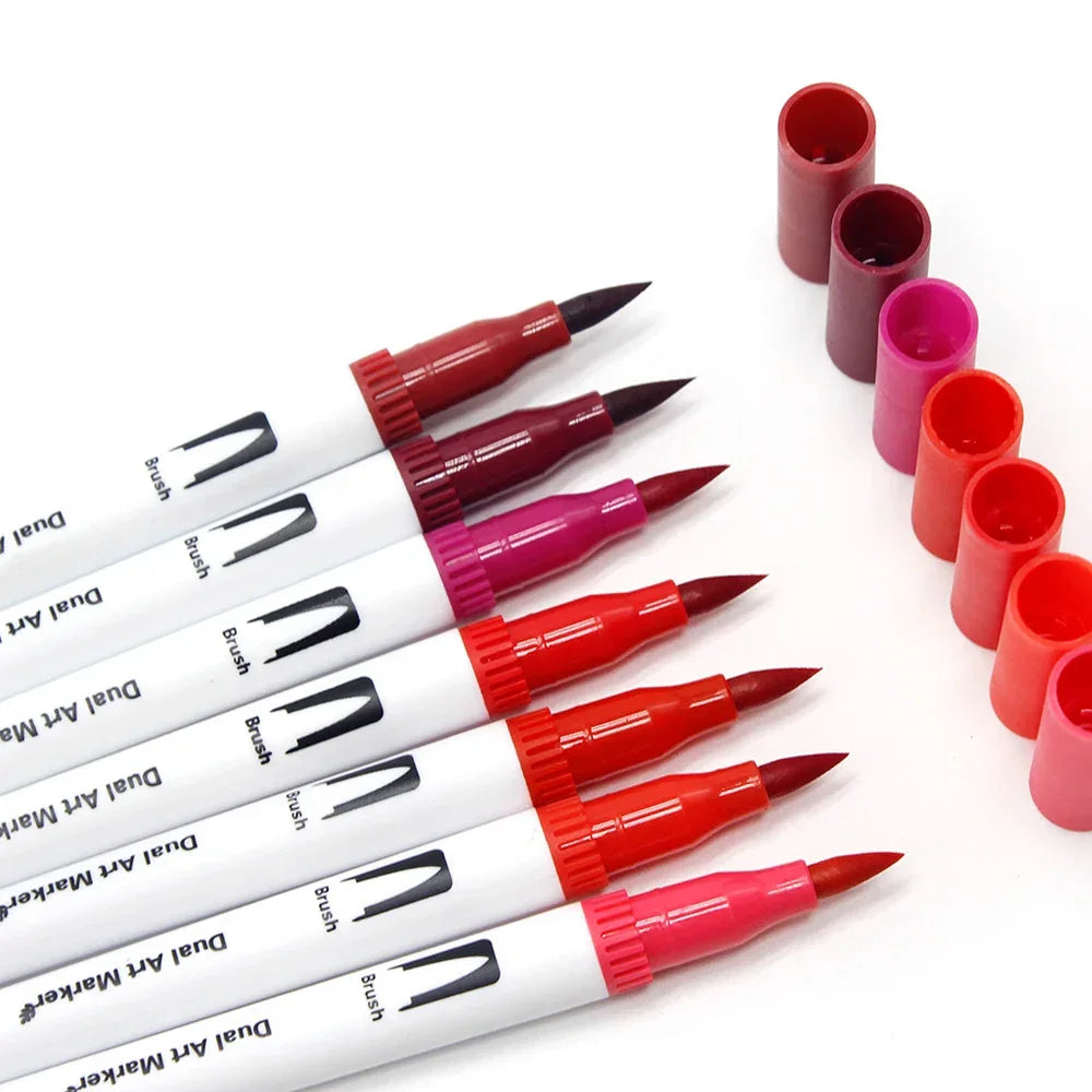 Buy The Best By Artsulli - Art is Long Life Short - Markers Set 36/48/72/120 Colors FineLiner Dual Tip Brush Pen Drawing Painting