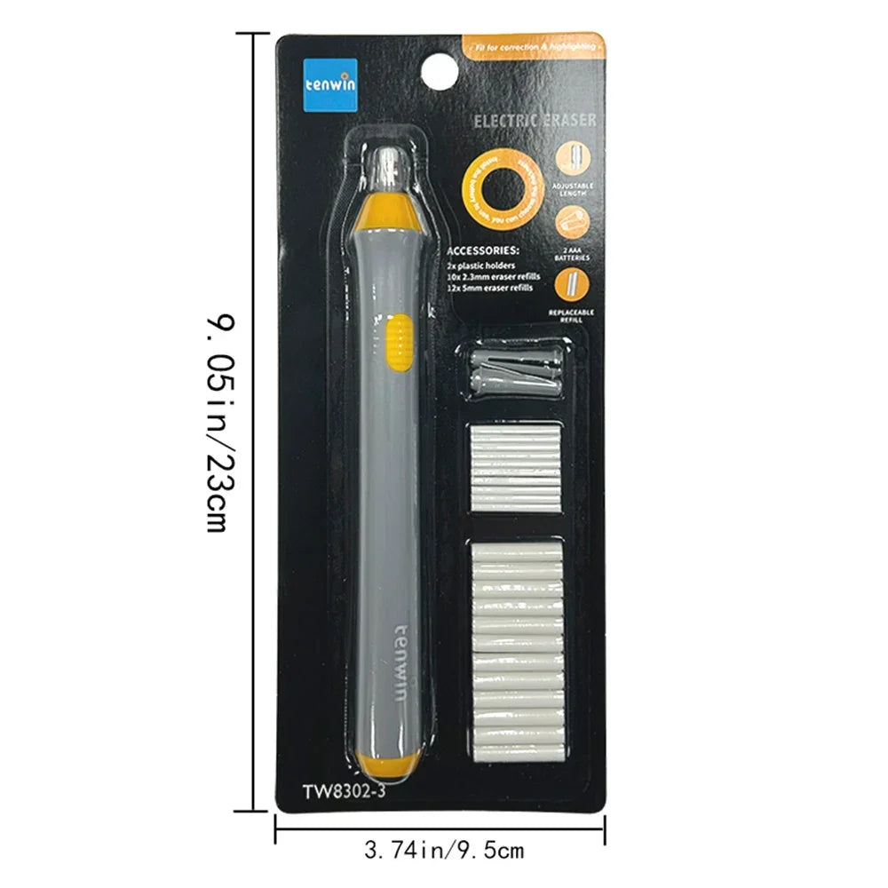 Buy The Best By Artsulli - Art is Long Life Short - Tenwin Adjustable Electric Rubber Eraser with Refills Battery Power for Sketch Drawing