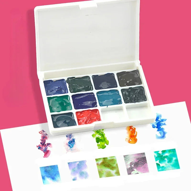 Buy The Best By Artsulli - Art is Long Life Short - 15ml Super Vision Layered Color Solid Watercolor Paint Tools Students Illustration