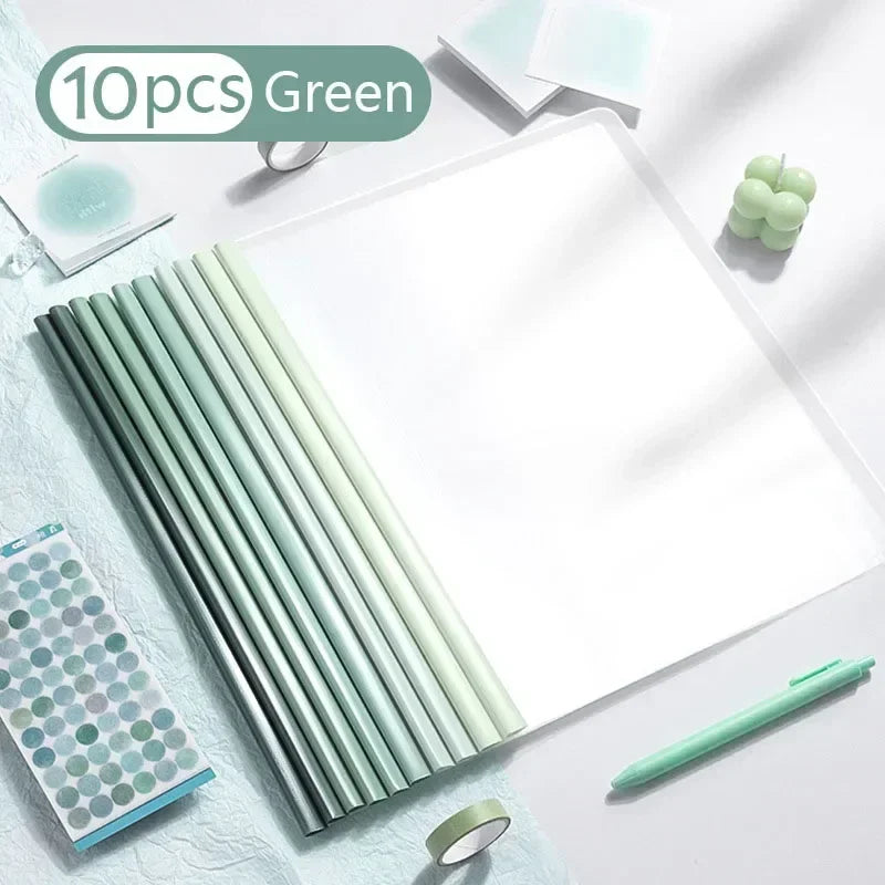 Buy The Best By Artsulli - Art is Long Life Short - 10pcs Transparent File Document Thicken Draw Rod A4 Folder Test Paper Storage Bag Clip