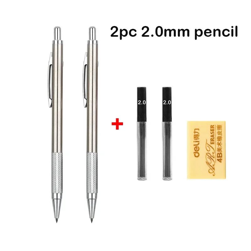 Buy The Best By Artsulli - Art is Long Life Short - Mechanical Pencil Set 0.3 0.5 0.7 0.9 1.3 2.0mm Full Metal Drawing Painting Automatic