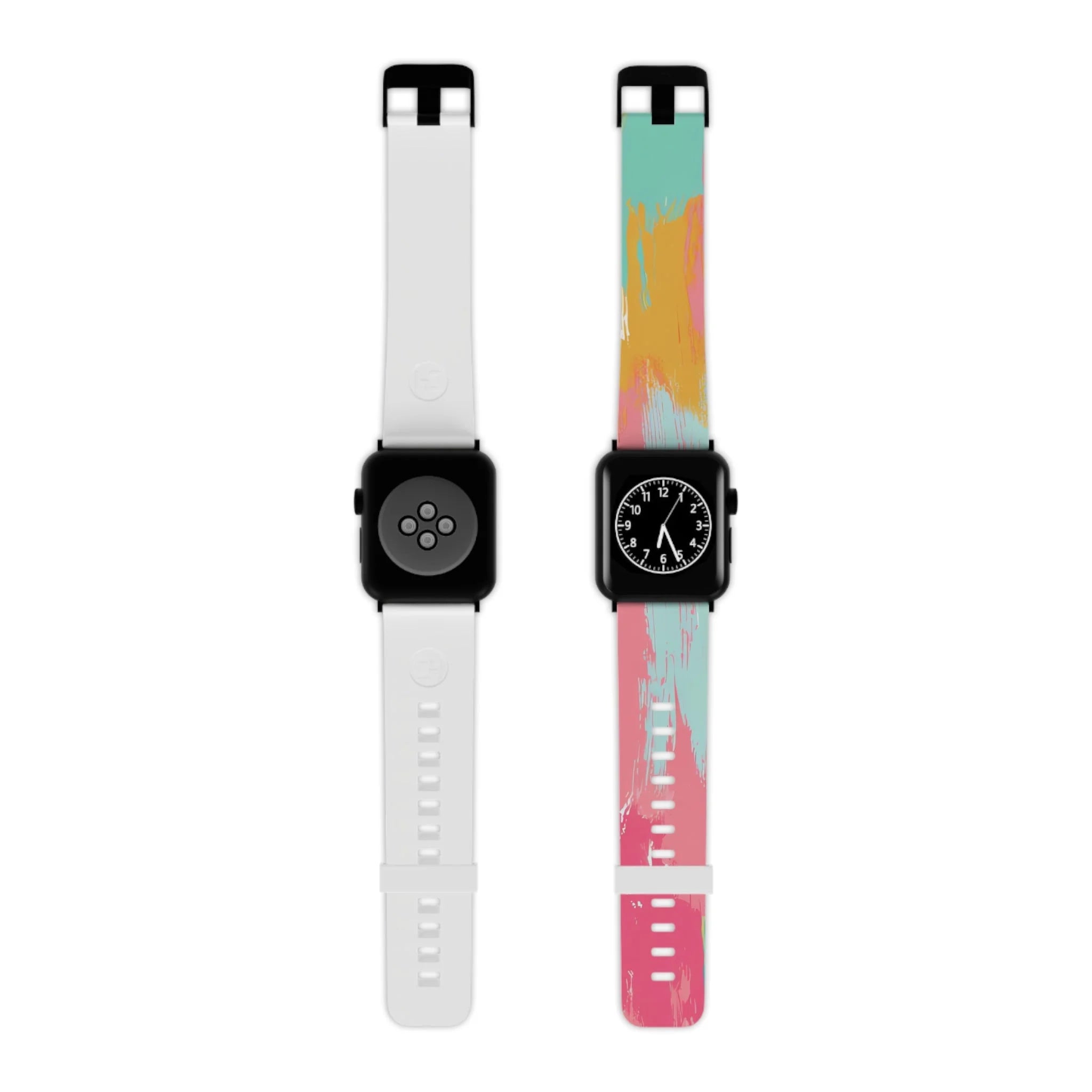 Abstract and White Apple Watch Band, Artsulli - Art is Long, Life is Short, Accessories, Size, 7.5'' × 0.75'' / 42 - 44 mm, Color, Black, , , 20670407155599315306