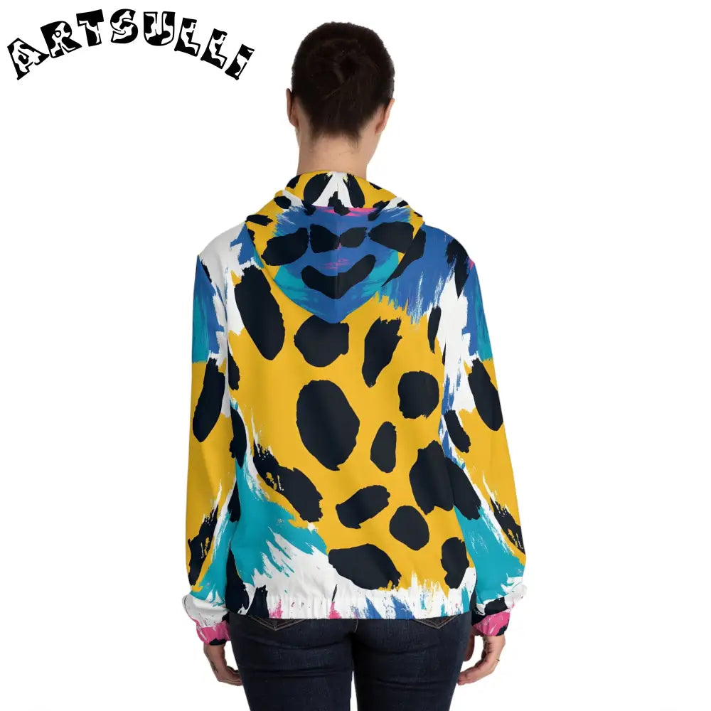 Abstract Animal Art Printed Zip Hoodie, Artsulli - Art is Long, Life is Short, All Over Prints, , , , , , , 