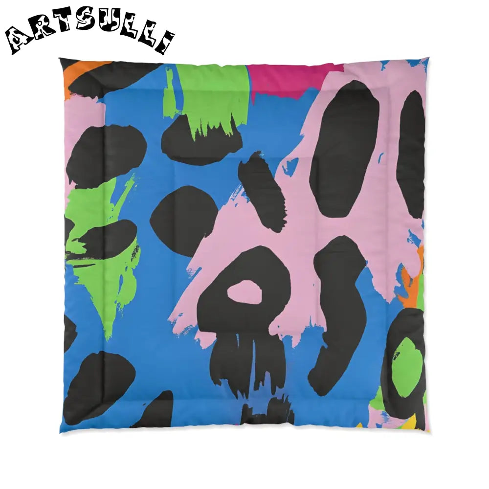 Abstract Animal Print Comfy Blanket for Relaxing Sleep, Artsulli - Art is Long, Life is Short, Home Decor, Size, 88" × 88", , , , , 35284305325154430522