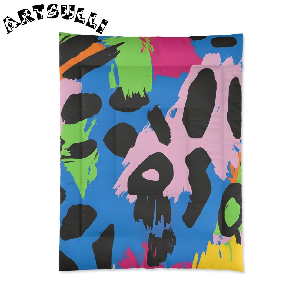 Abstract Animal Print Comfy Blanket for Relaxing Sleep, Artsulli - Art is Long, Life is Short, Home Decor, Size, 68" × 88", , , , , 21343869165598596637