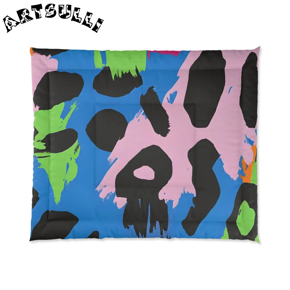Abstract Animal Print Comfy Blanket for Relaxing Sleep, Artsulli - Art is Long, Life is Short, Home Decor, Size, 104" × 88", , , , , 32468106368766201204