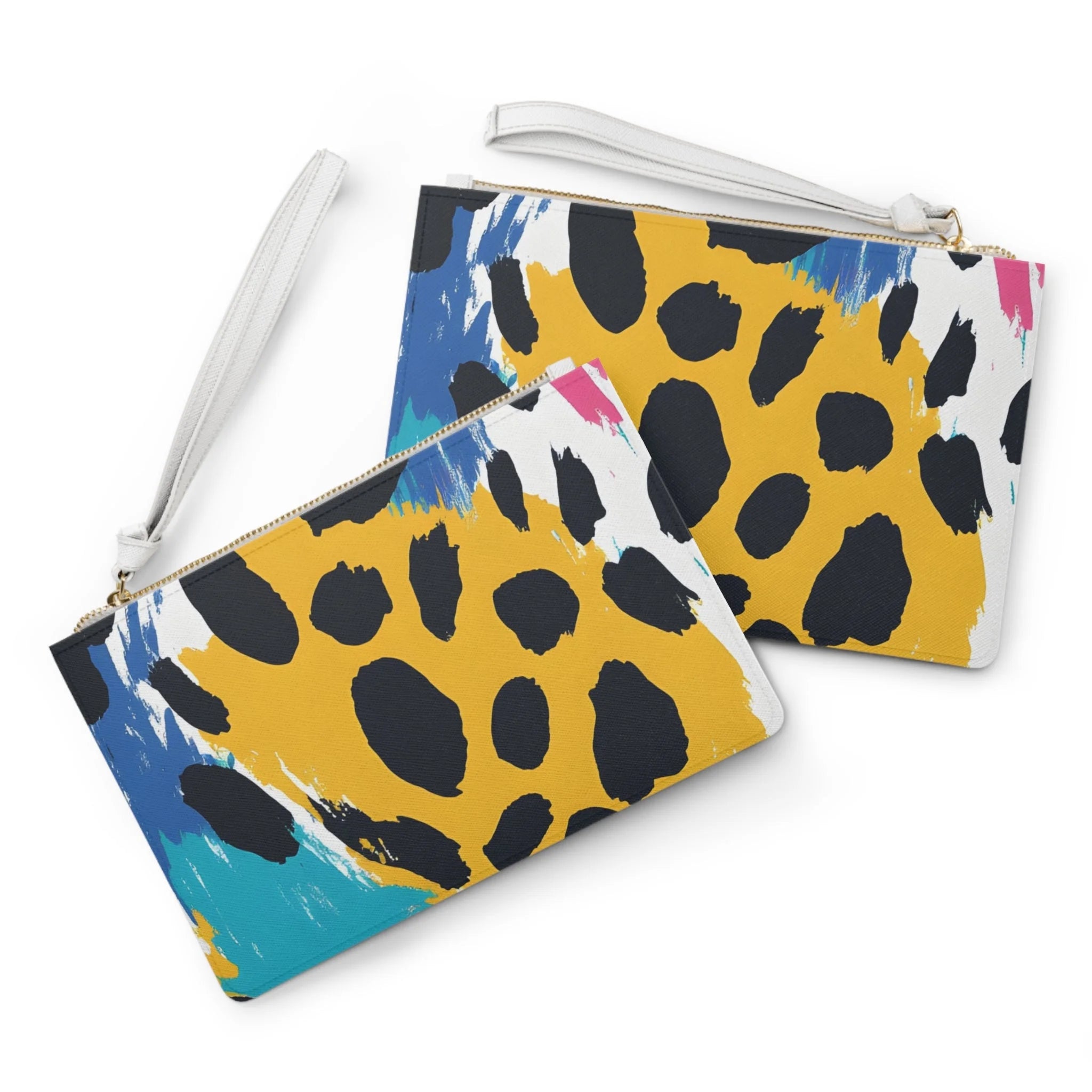 Abstract Animal Print Faux Leather Clutch Bag, Artsulli - Art is Long, Life is Short, Bags, , , , , , , 