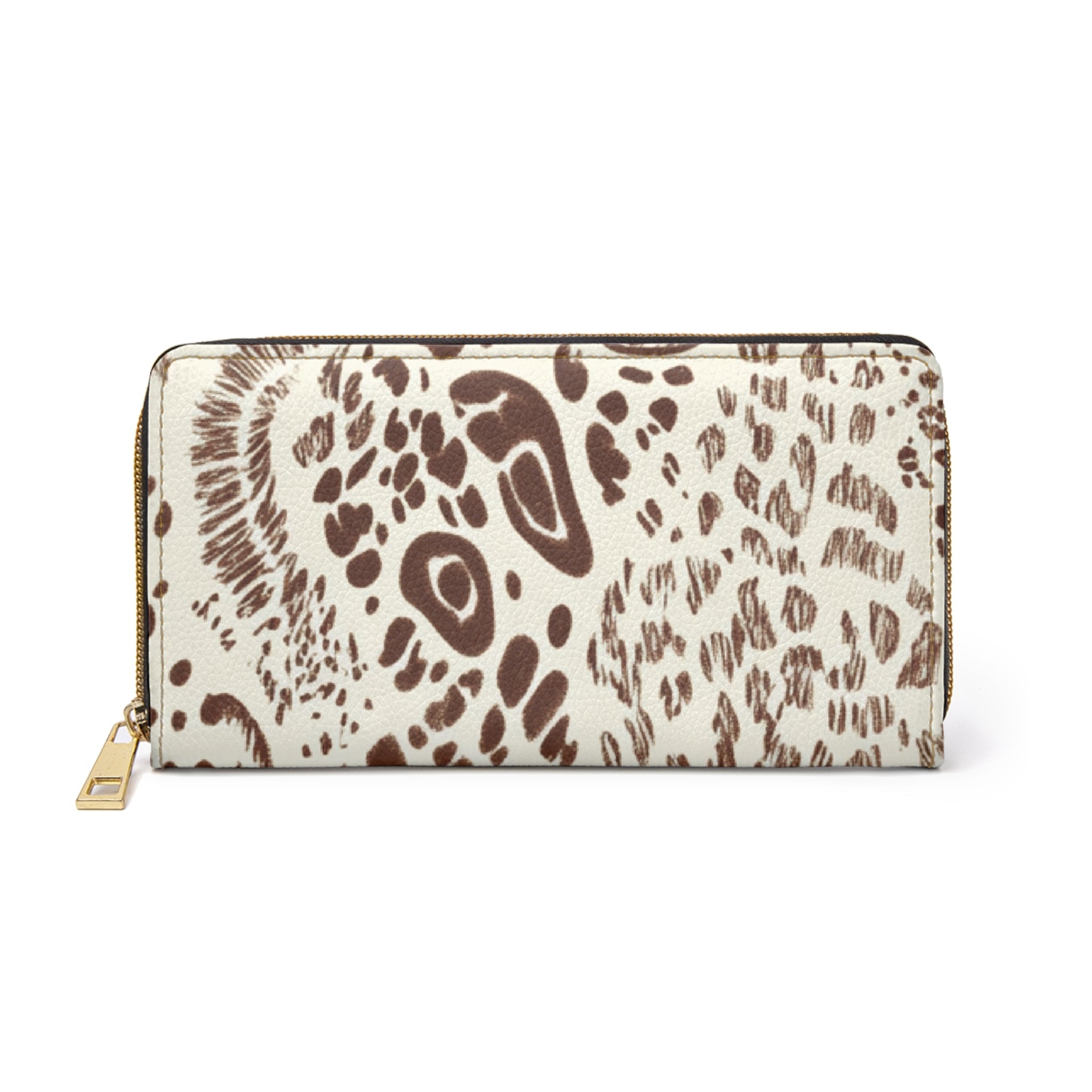 Abstract Animal Print Faux Leather Wallet, Artsulli - Art is Long, Life is Short, Accessories, Size, One size, Color, White, , , 15199163570840641858
