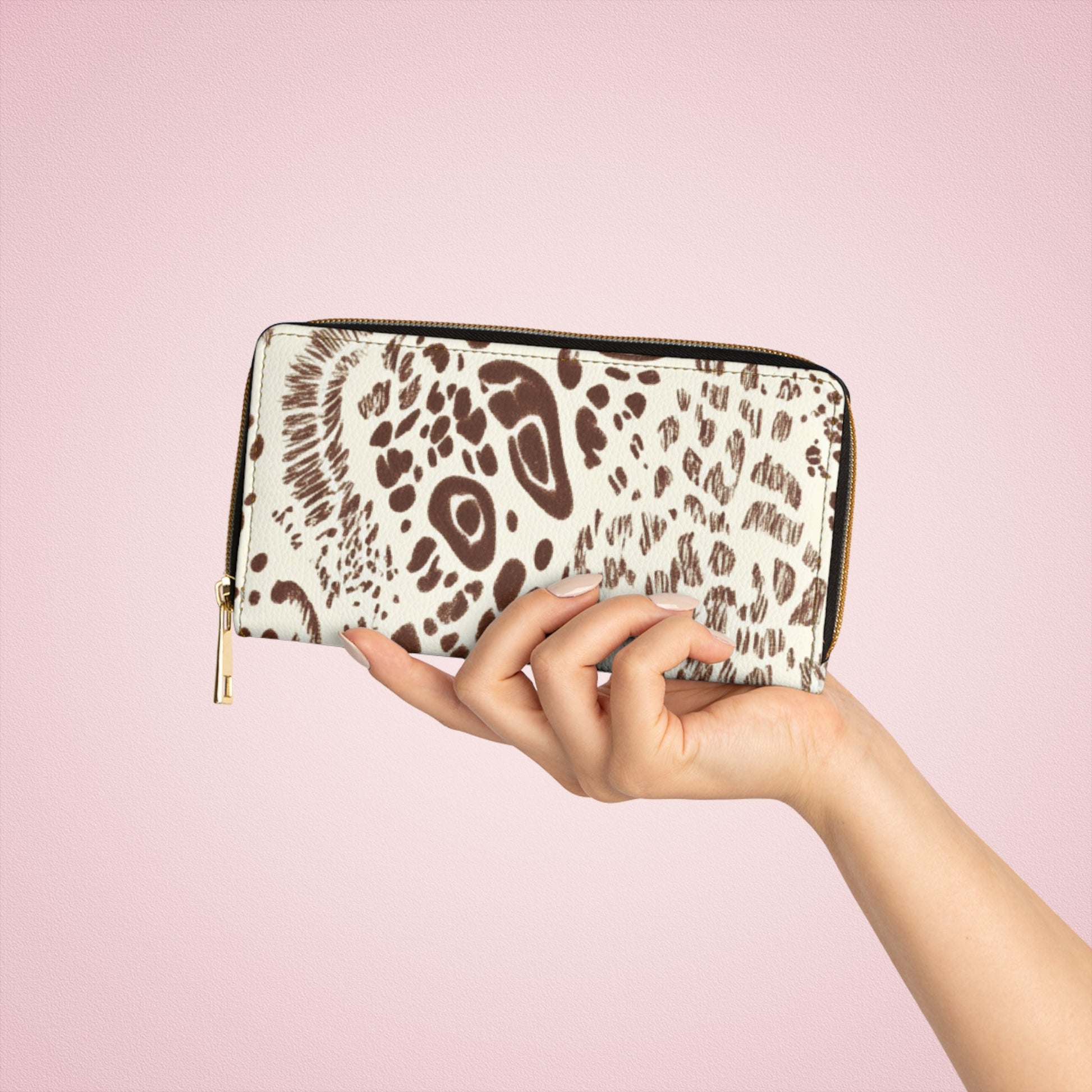 Abstract Animal Print Faux Leather Wallet, Artsulli - Art is Long, Life is Short, Accessories, , , , , , , 