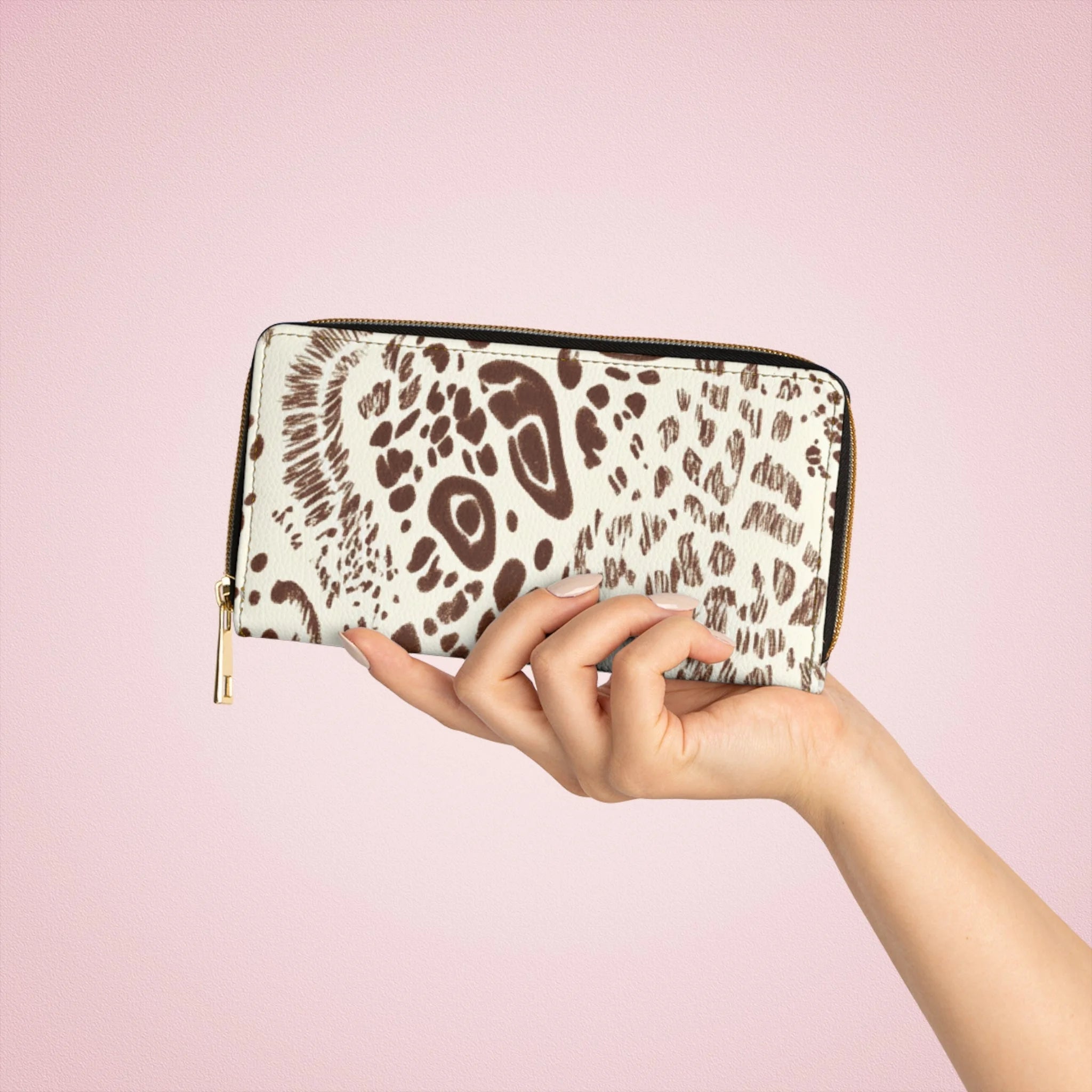 Abstract Animal Print Faux Leather Wallet, Artsulli - Art is Long, Life is Short, Accessories, , , , , , , 
