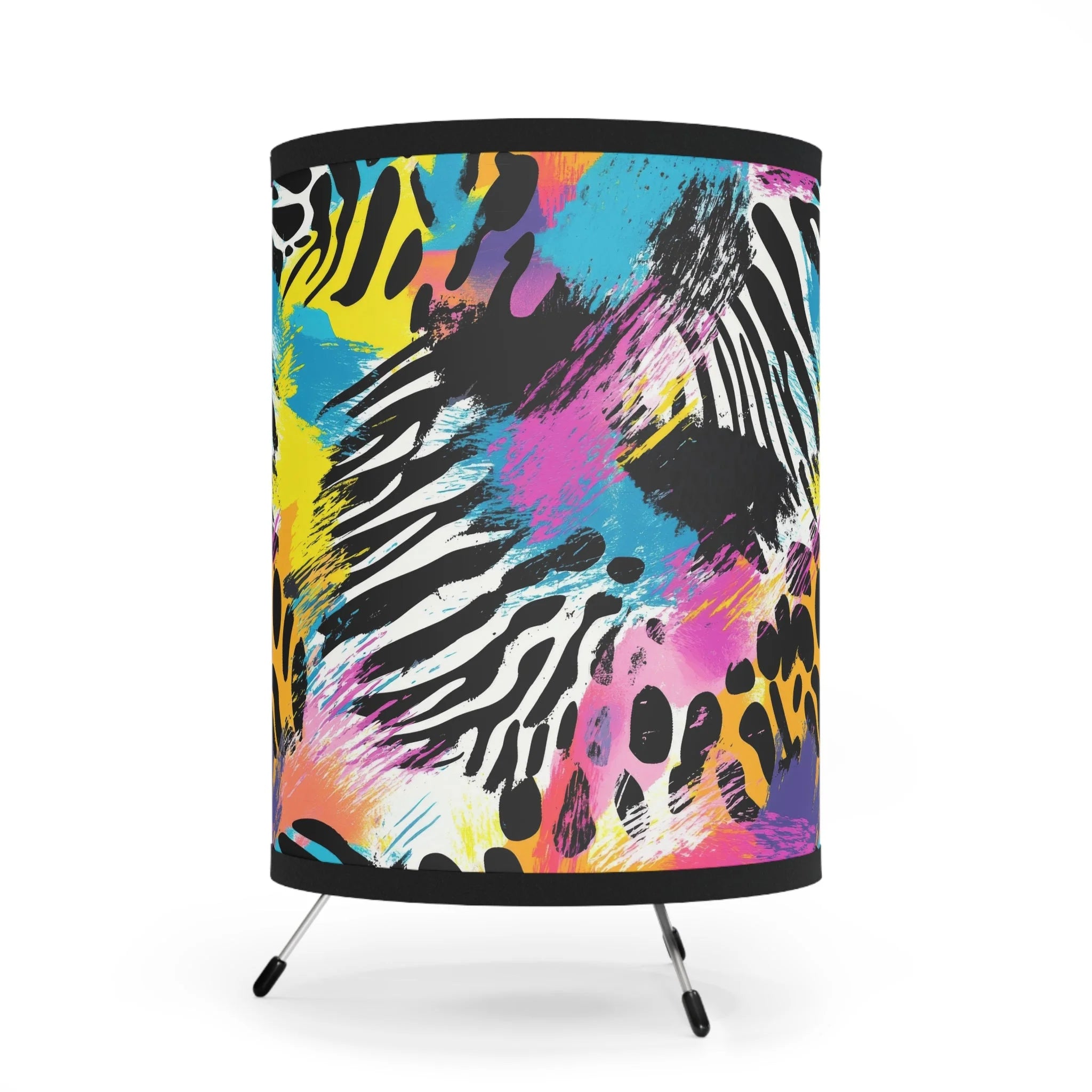 Abstract Animal Print Galvanized Steel Tripod Lamp, Artsulli - Art is Long, Life is Short, Home Decor, , , , , , , 