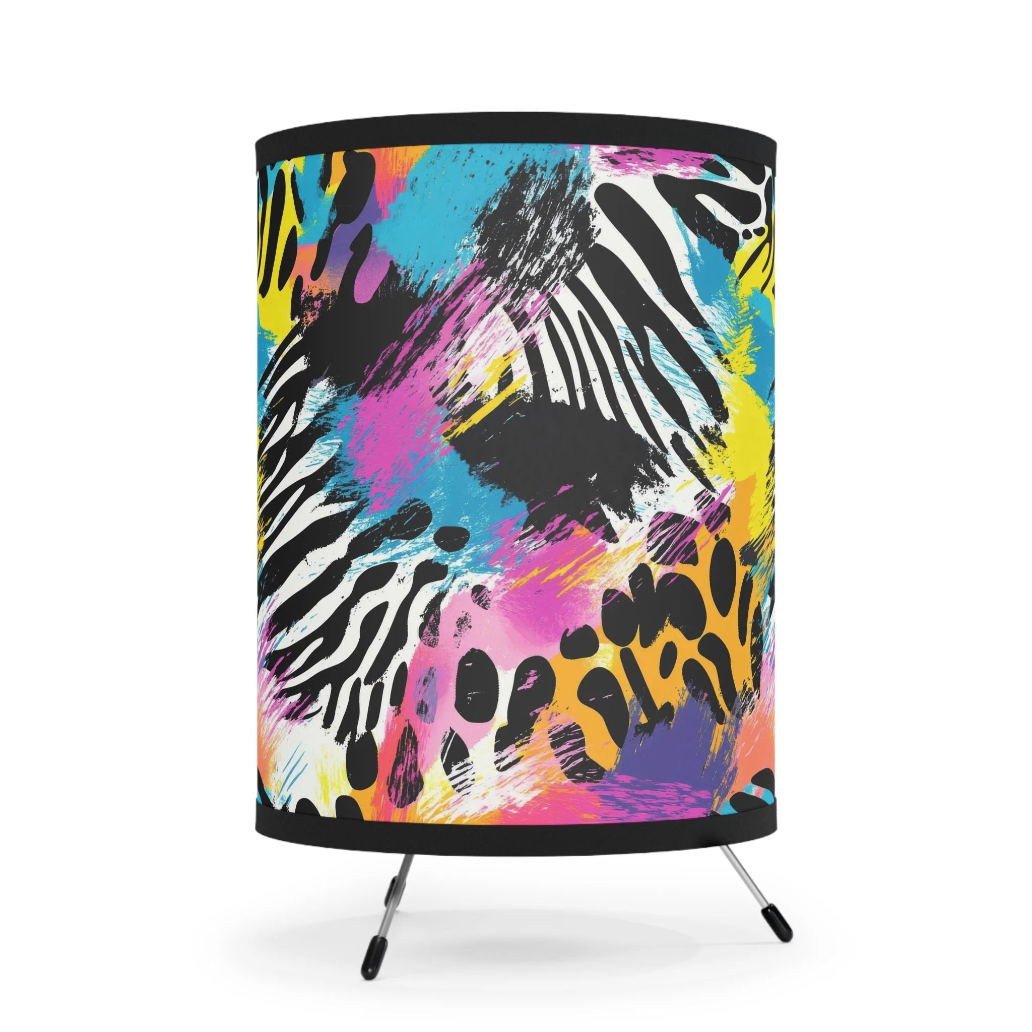 Abstract Animal Print Galvanized Steel Tripod Lamp, Artsulli - Art is Long, Life is Short, Home Decor, , , , , , , 