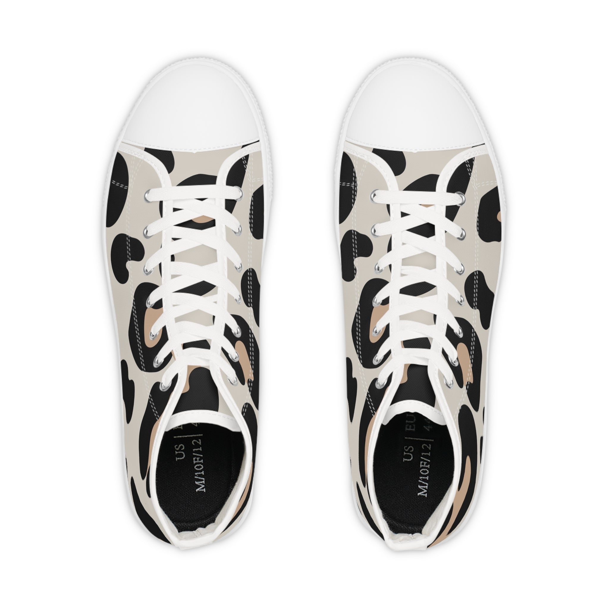 Abstract Animal Print High Top Sneakers, Artsulli - Art is Long, Life is Short, Shoes, , , , , , , 