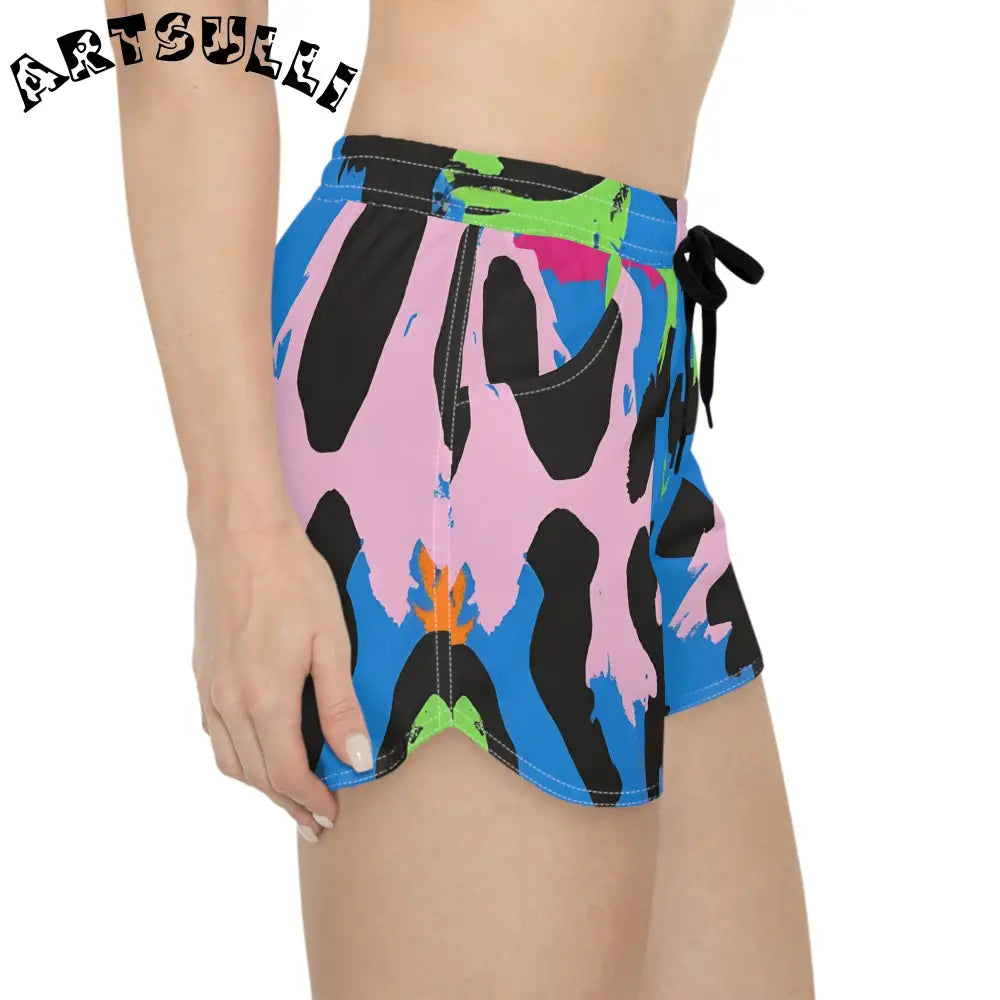 Abstract Animal Print Soft Polyester Shorts, Artsulli - Art is Long, Life is Short, All Over Prints, , , , , , , 