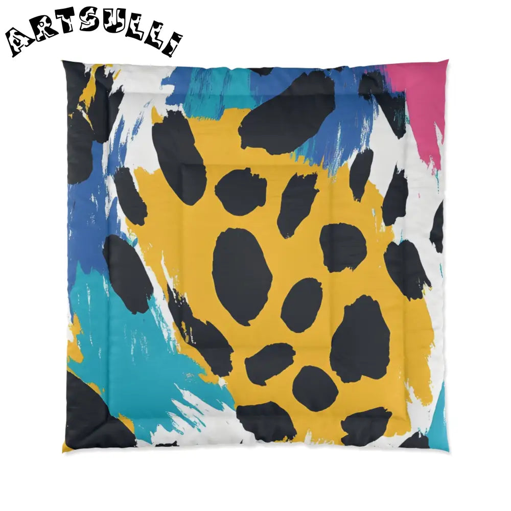 Abstract Animal Print x Paint Warm Blanket, Artsulli - Art is Long, Life is Short, Home Decor, Size, 88" × 88", , , , , 31022350583579763600
