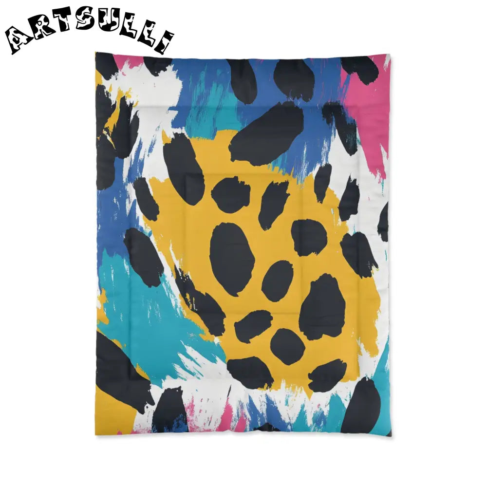 Abstract Animal Print x Paint Warm Blanket, Artsulli - Art is Long, Life is Short, Home Decor, Size, 68" × 88", , , , , 23406819902389911411