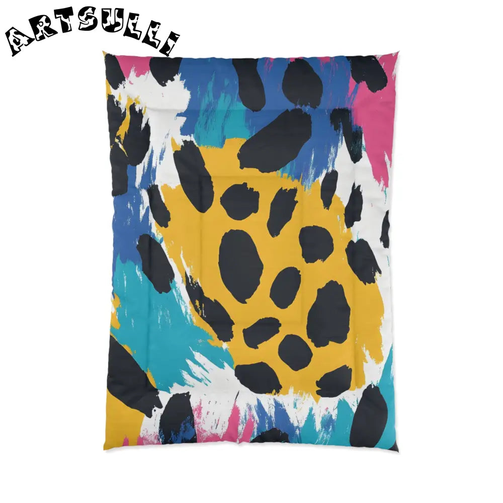 Abstract Animal Print x Paint Warm Blanket, Artsulli - Art is Long, Life is Short, Home Decor, Size, 68" × 92", , , , , 17027823341253998765