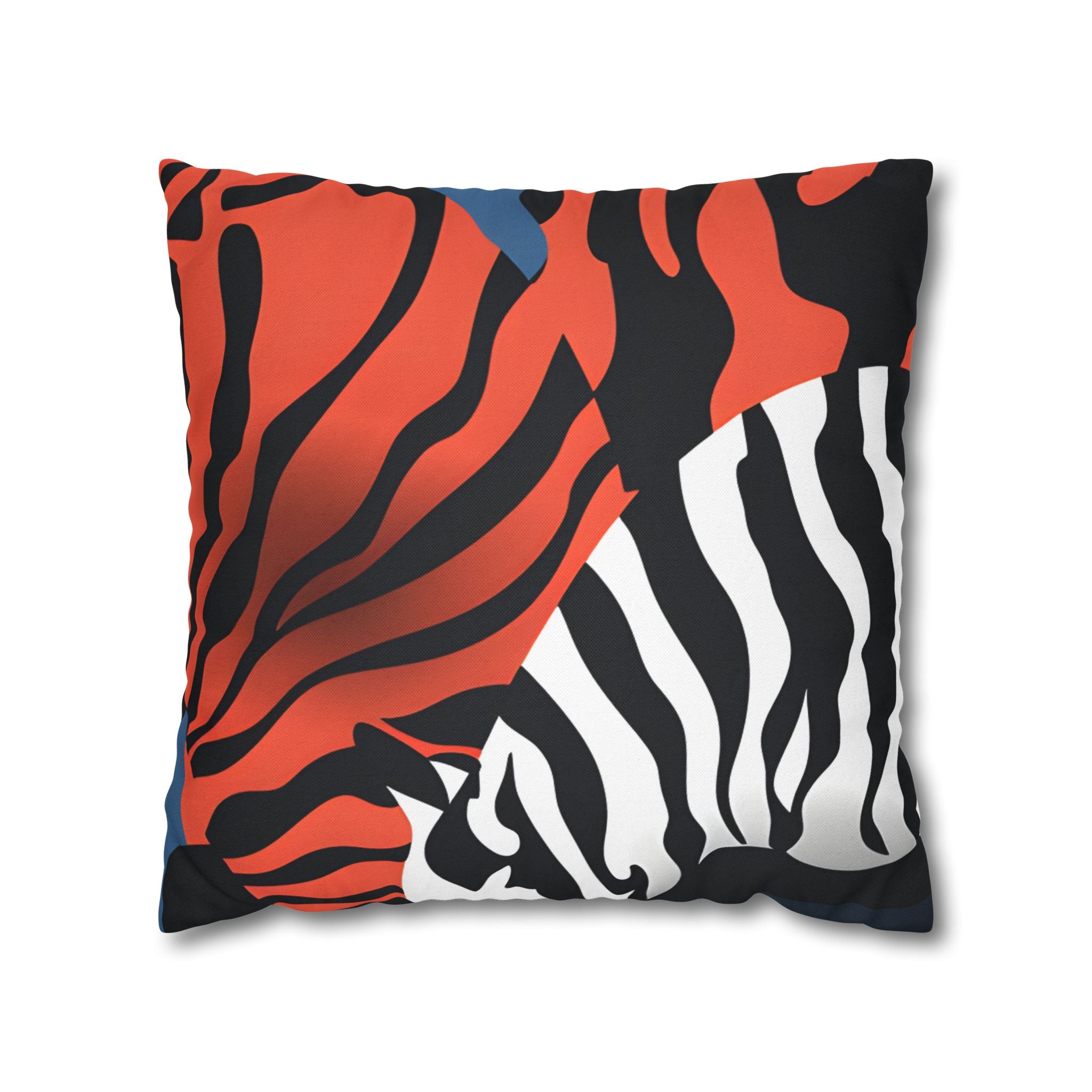Abstract Animal Stripe Throw Pillow, Artsulli - Art is Long, Life is Short, Home Decor, Size, 18" × 18", , , , , 31959684162770054202
