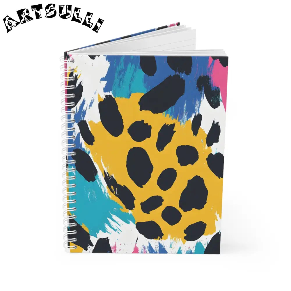JAKKOUTTHEBXX Abstract Animal Wide-Ruled Spiral Notebook 2025