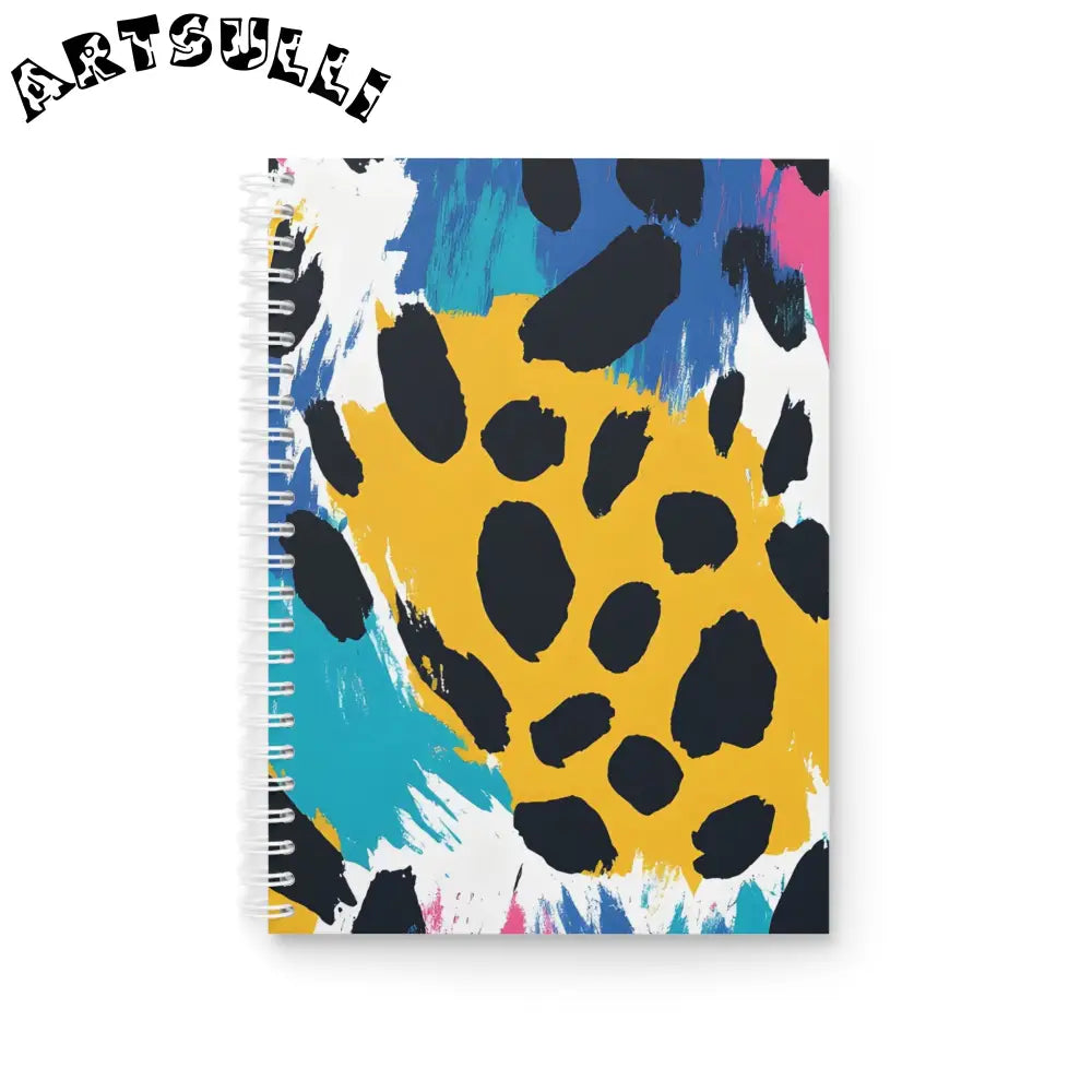 JAKKOUTTHEBXX Abstract Animal Wide-Ruled Spiral Notebook 2025